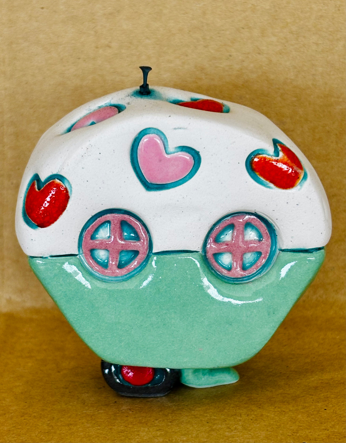 Small Retro Collectable Ceramic Caravan 3