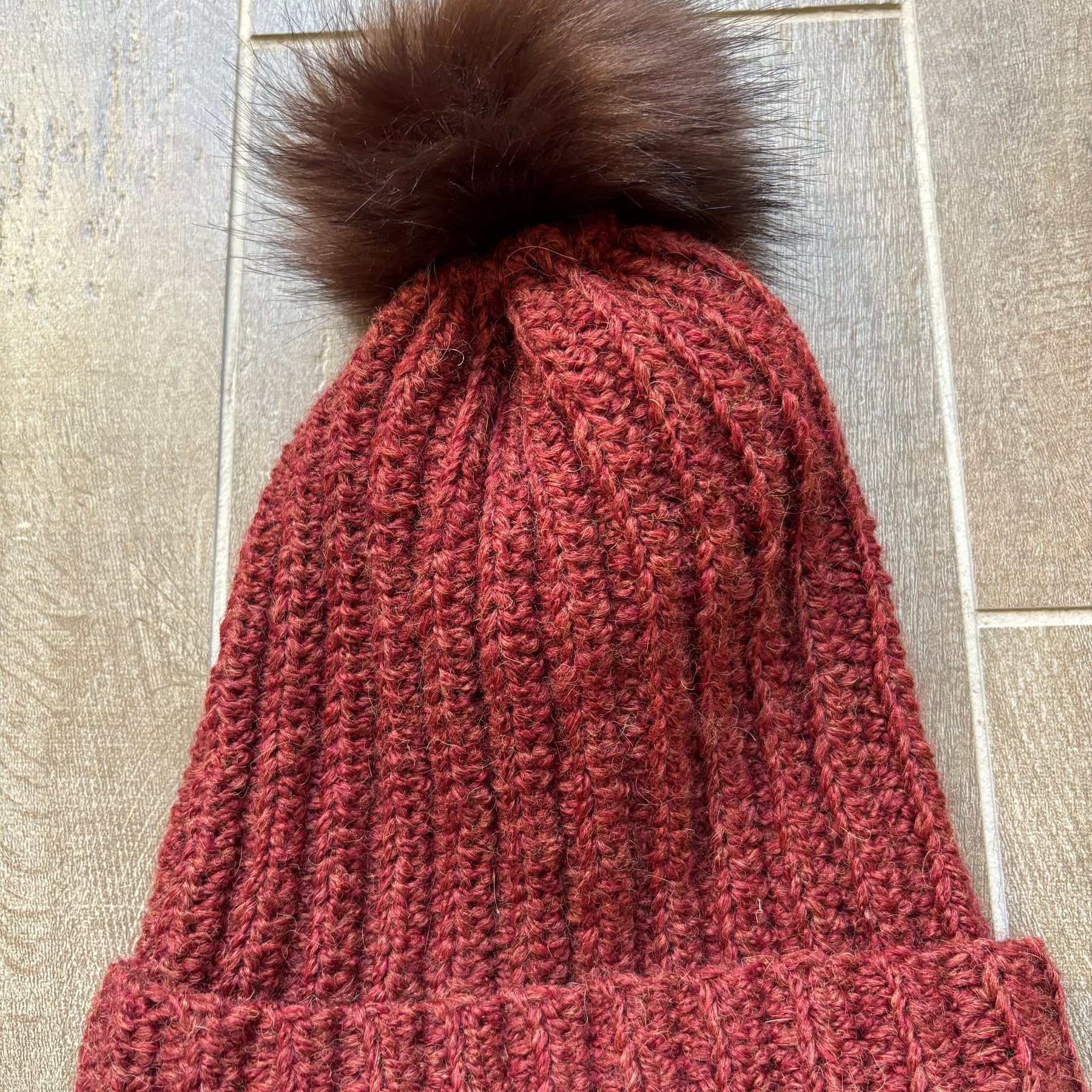 Hand Crocheted Beanie | Shades of Autumn | With Pom Pom