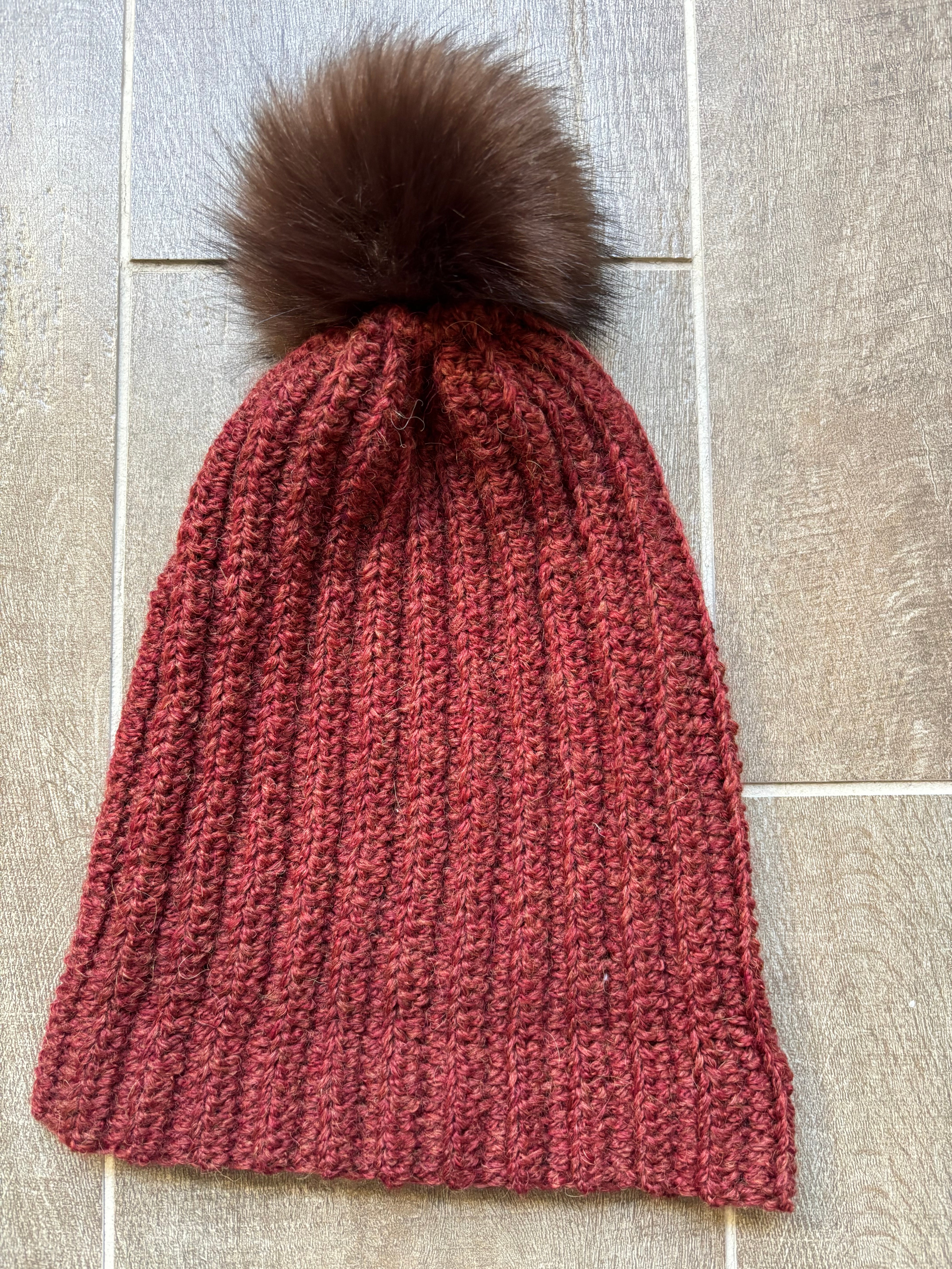 Hand Crocheted Beanie | Shades of Autumn | With Pom Pom