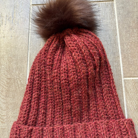 Hand Crocheted Beanie | Shades of Autumn | With Pom Pom