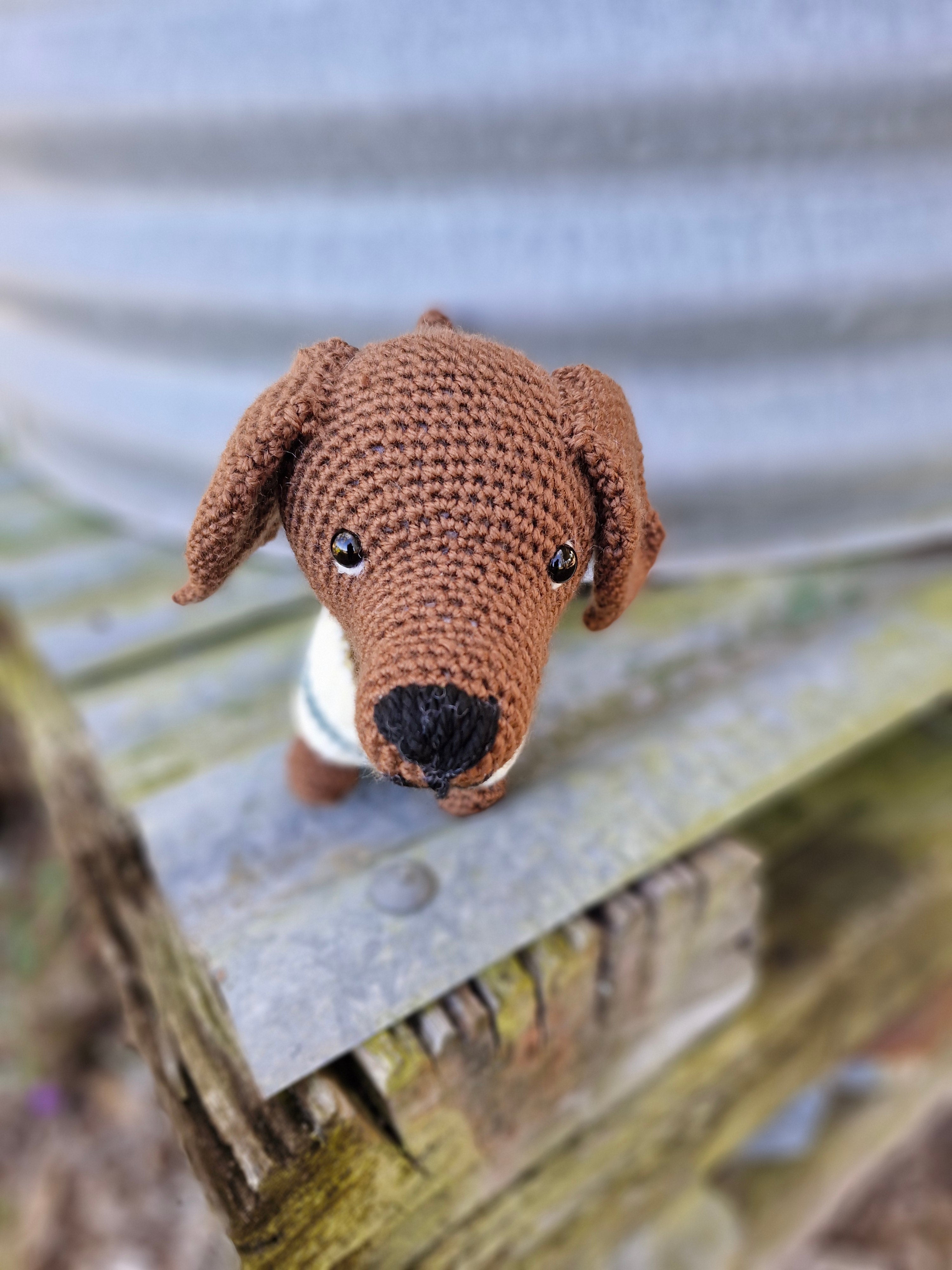 Super cute Hand crochet Dachshund Dog (Sausage Dog)