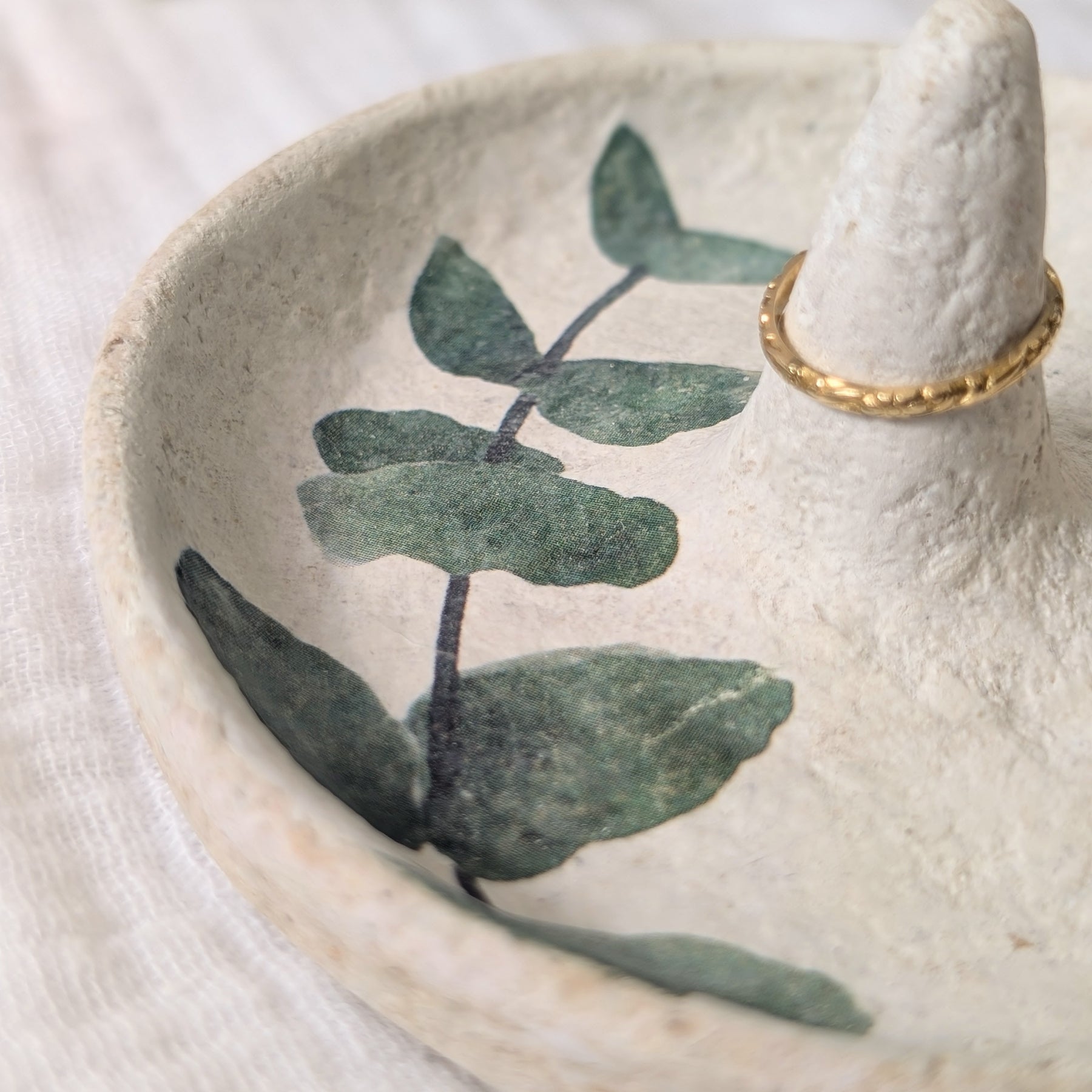 Eucalyptus Paper Clay Jewellery Dish Set