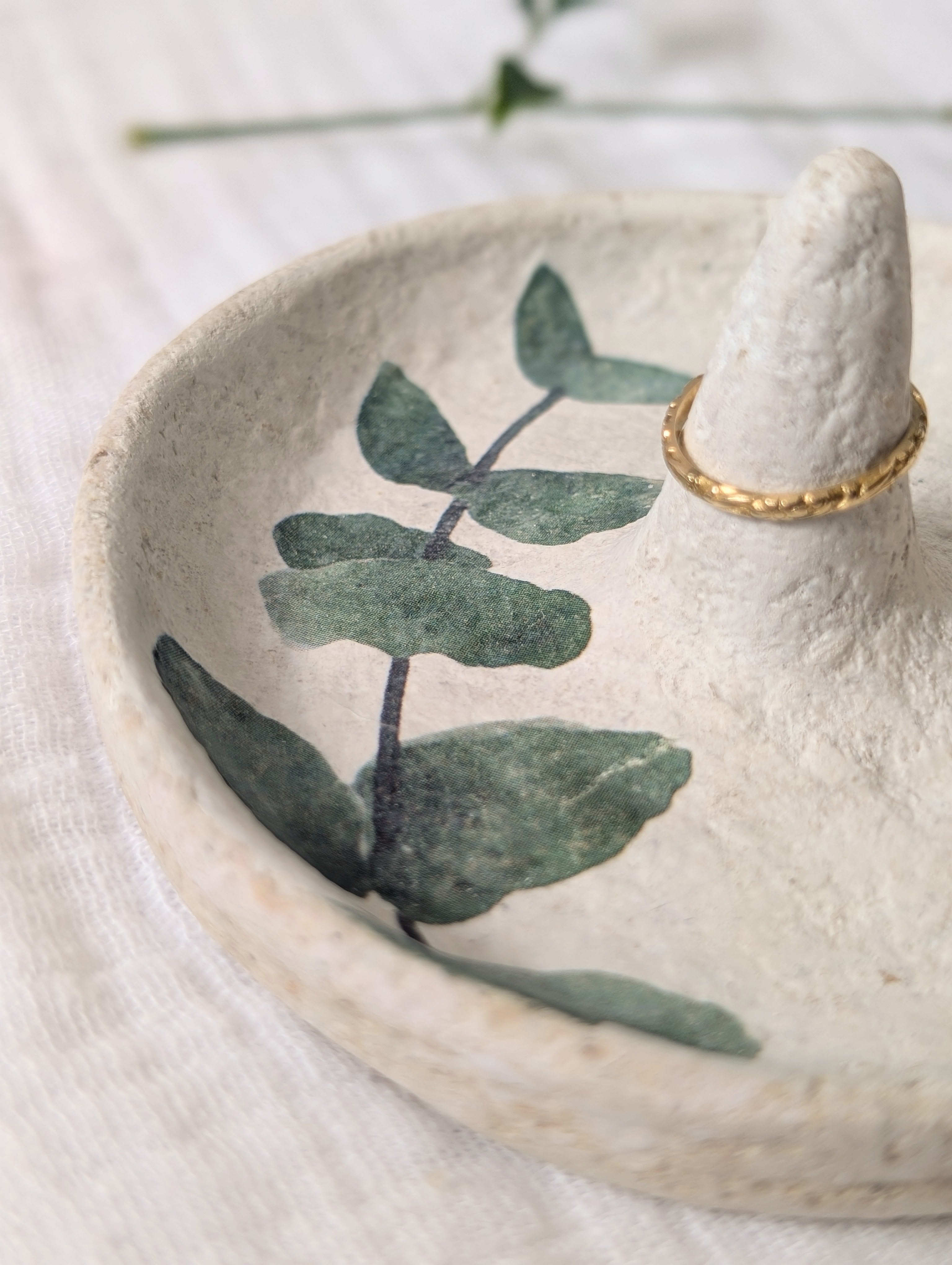 Eucalyptus Paper Clay Jewellery Dish Set