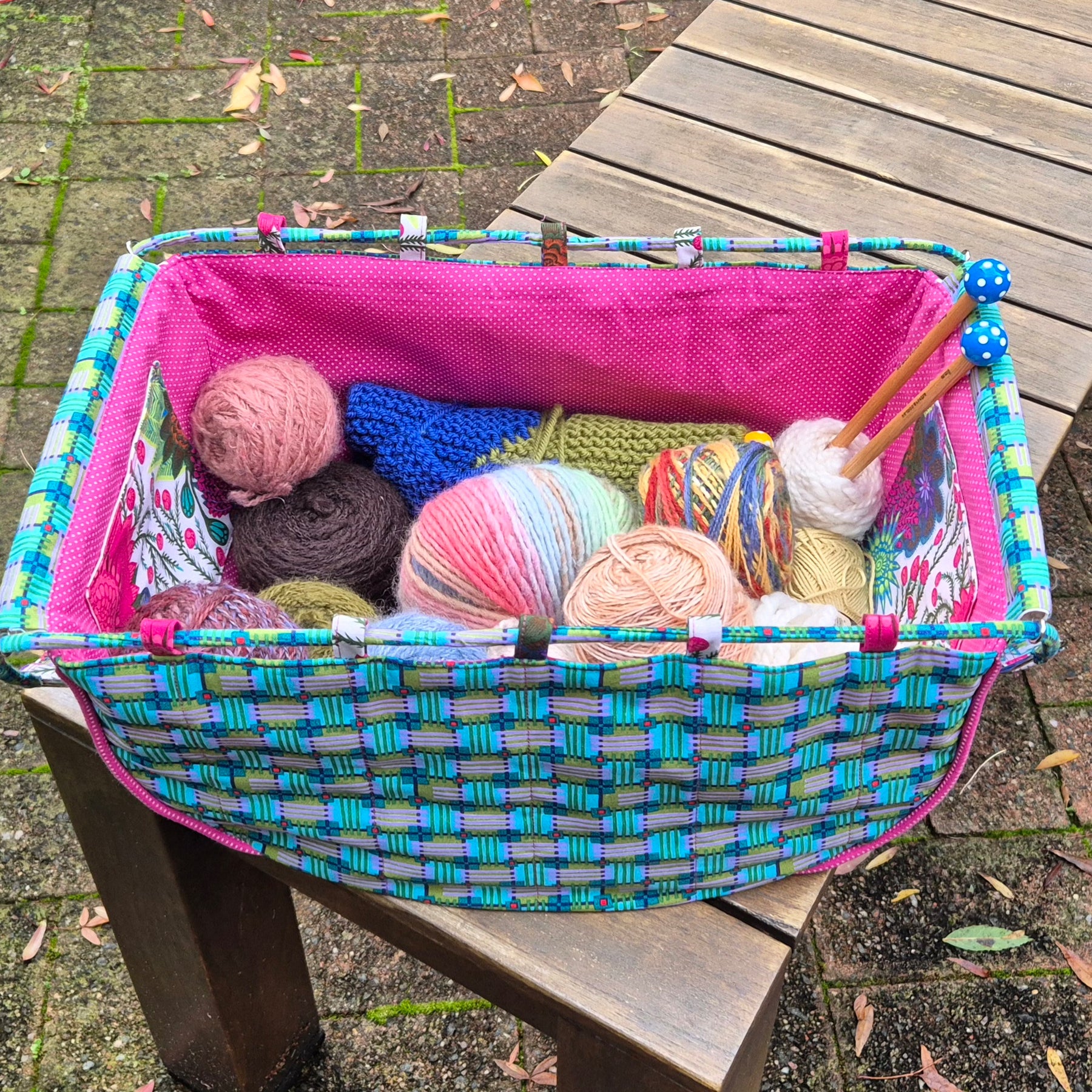 Large Knitting Project Bag – Convertible Shoulder Bag