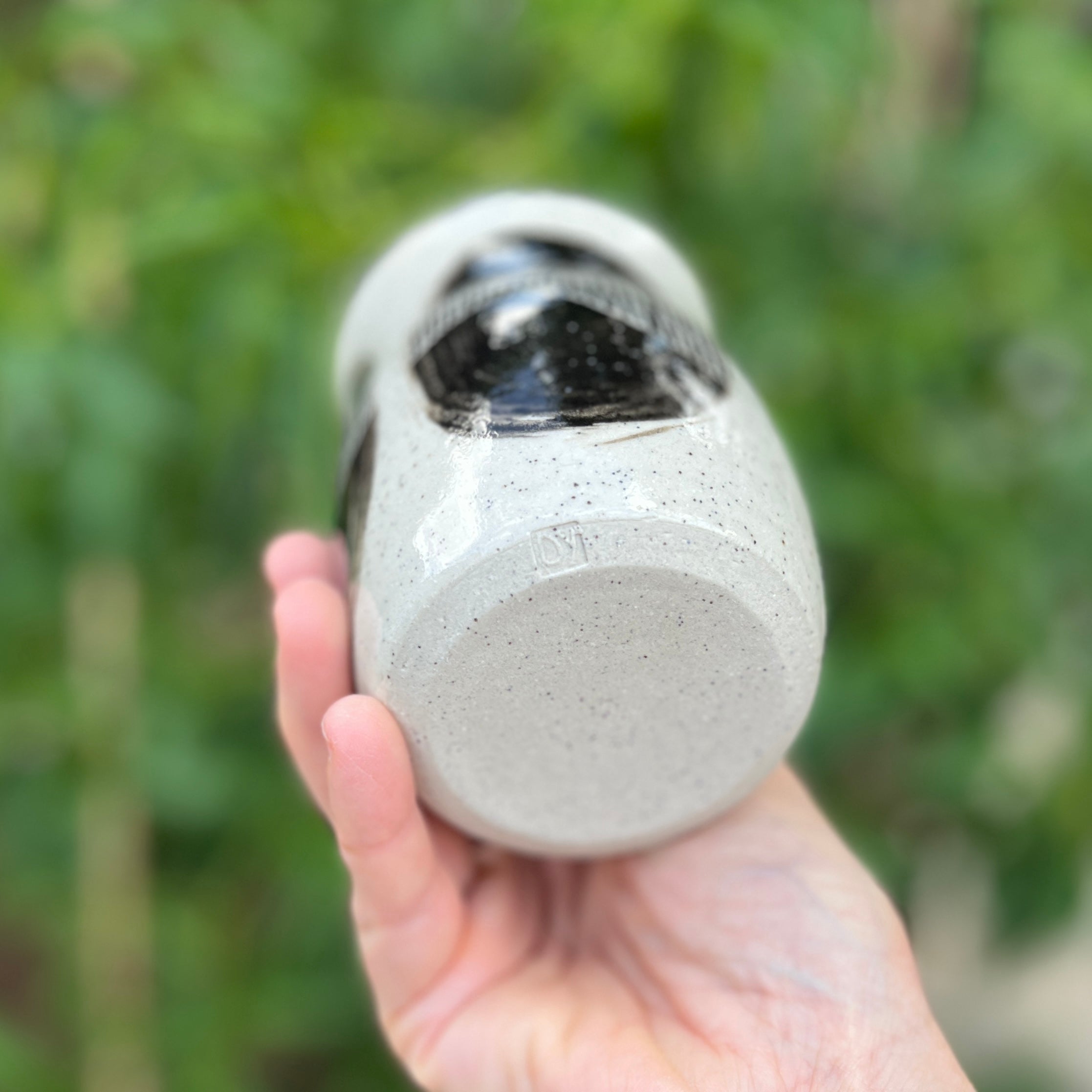 Hand Painted and Hand Carved Flow - Ceramic Mug