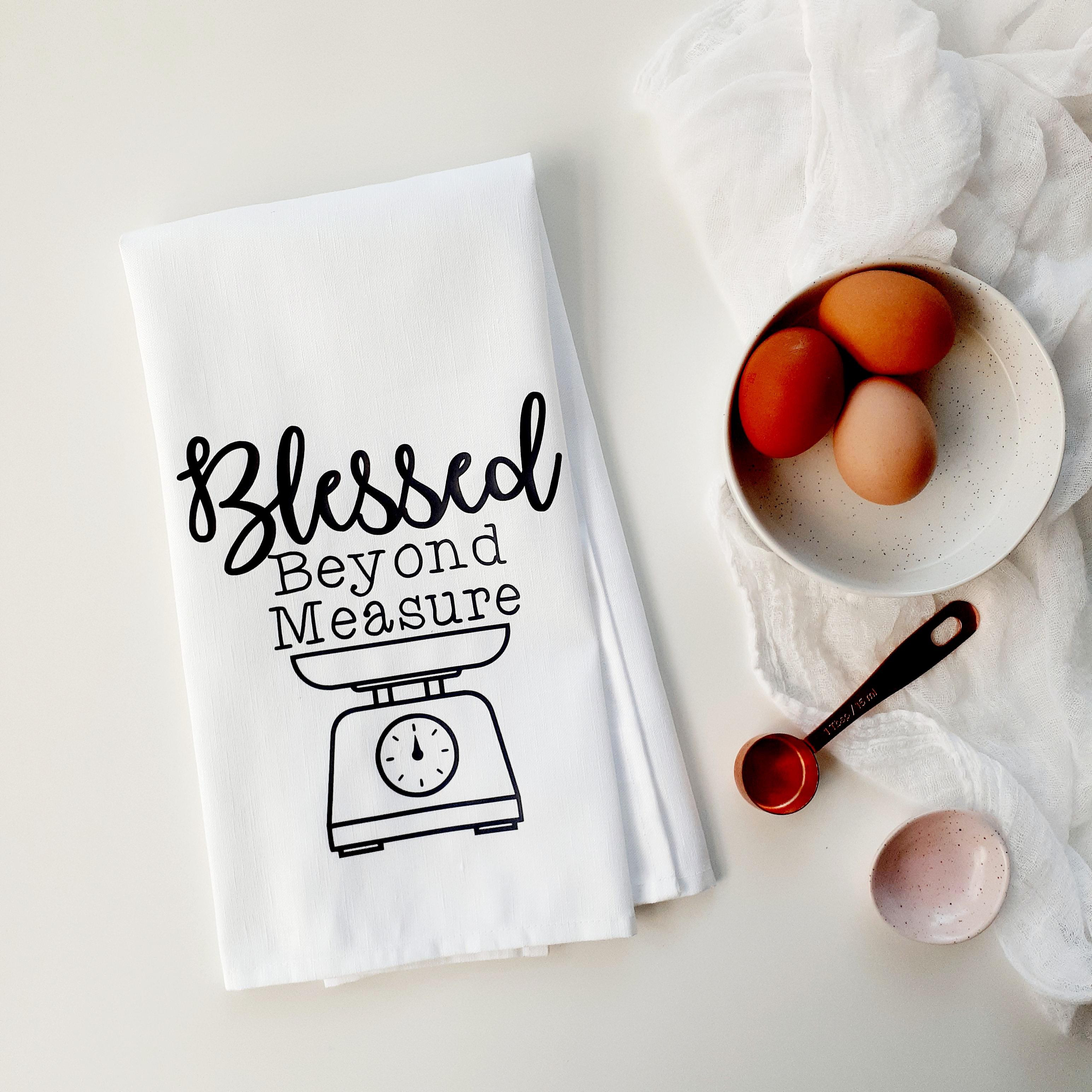 Christian Inspirational Tea Towel, Scripture Kitchen Decor, Faith Gift for Women, Bible Verse Tea Towel, Christian Housewarming Gift