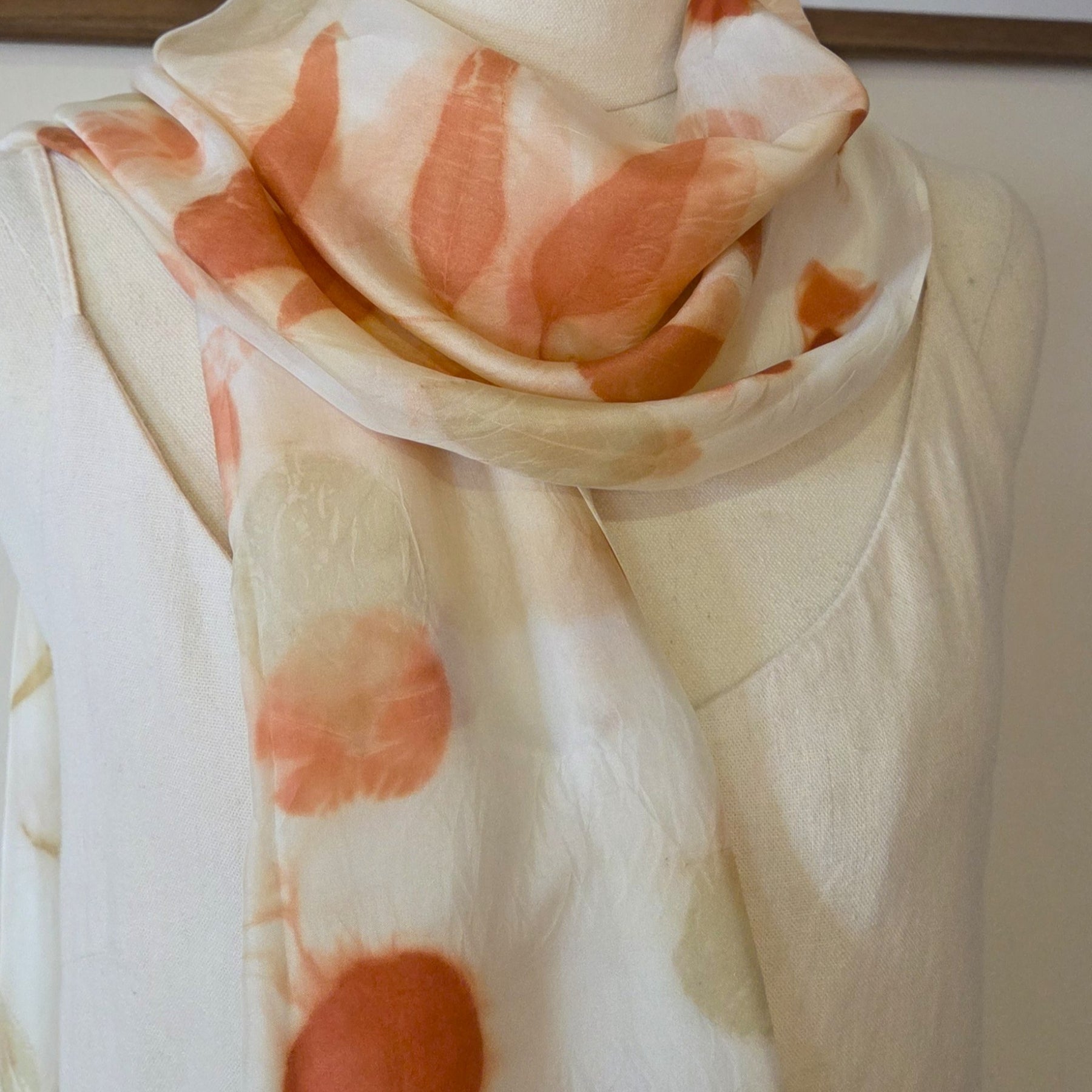 The Amira - Pure Silk Ecoprint Scarf
