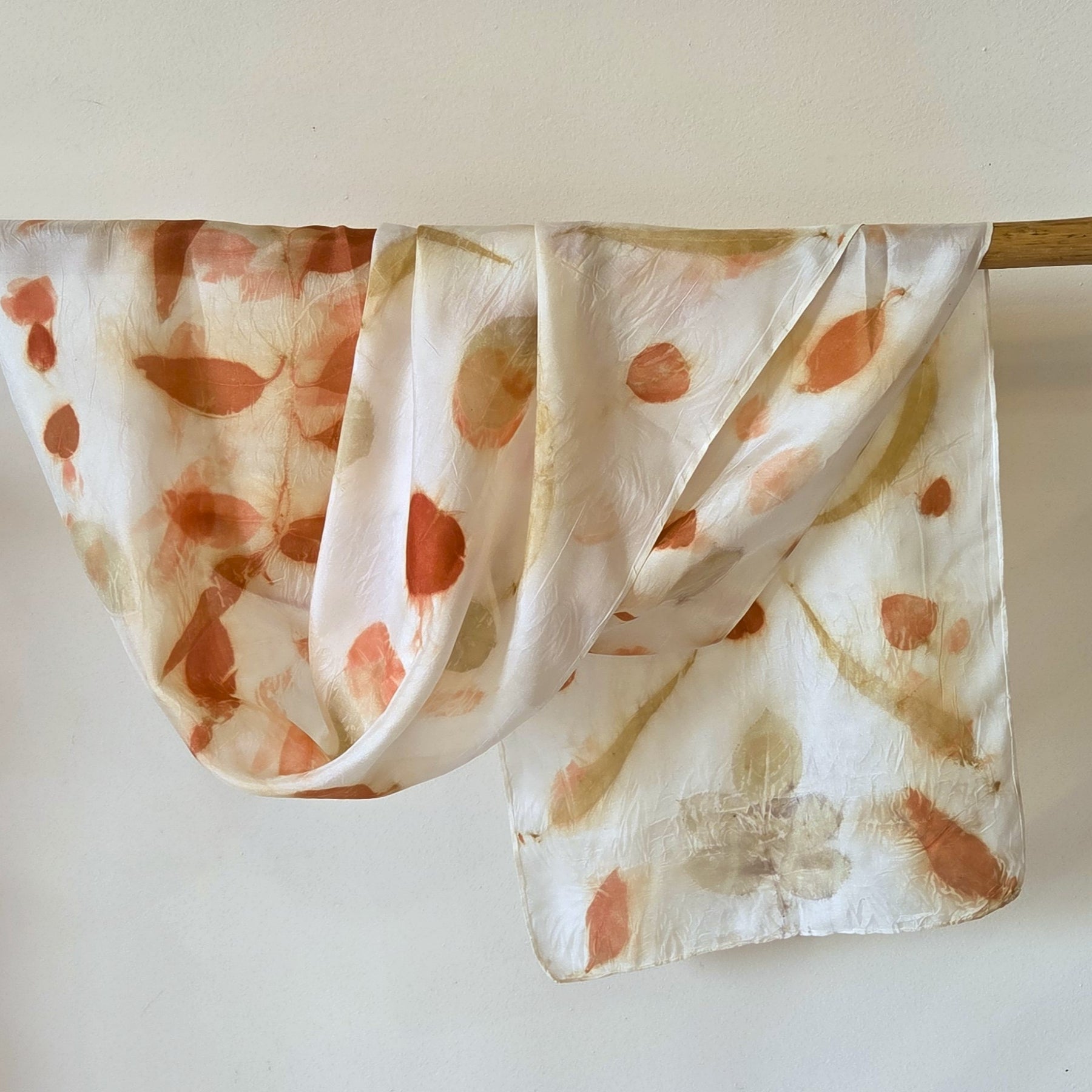 The Amira - Pure Silk Ecoprint Scarf