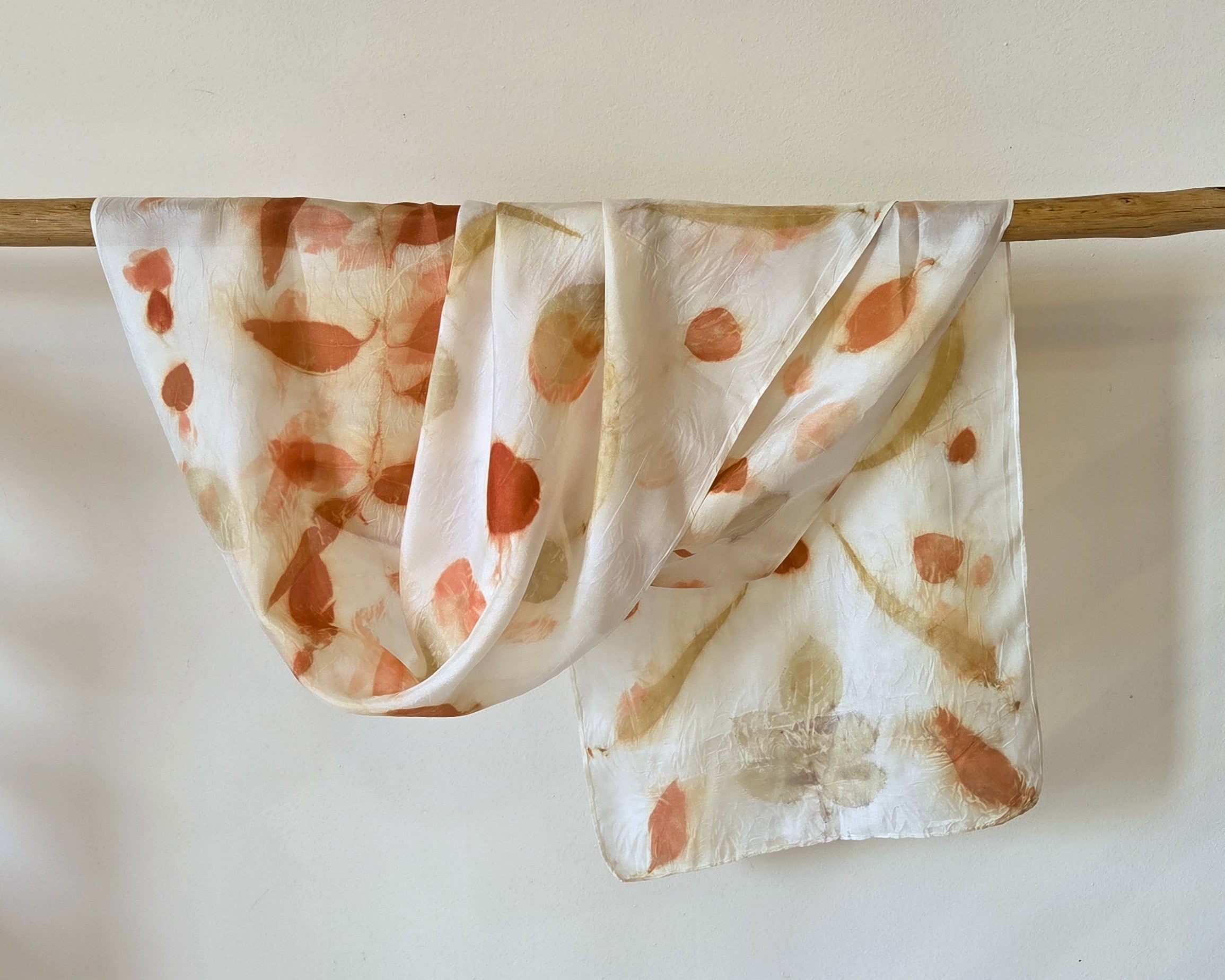 The Amira - Pure Silk Ecoprint Scarf