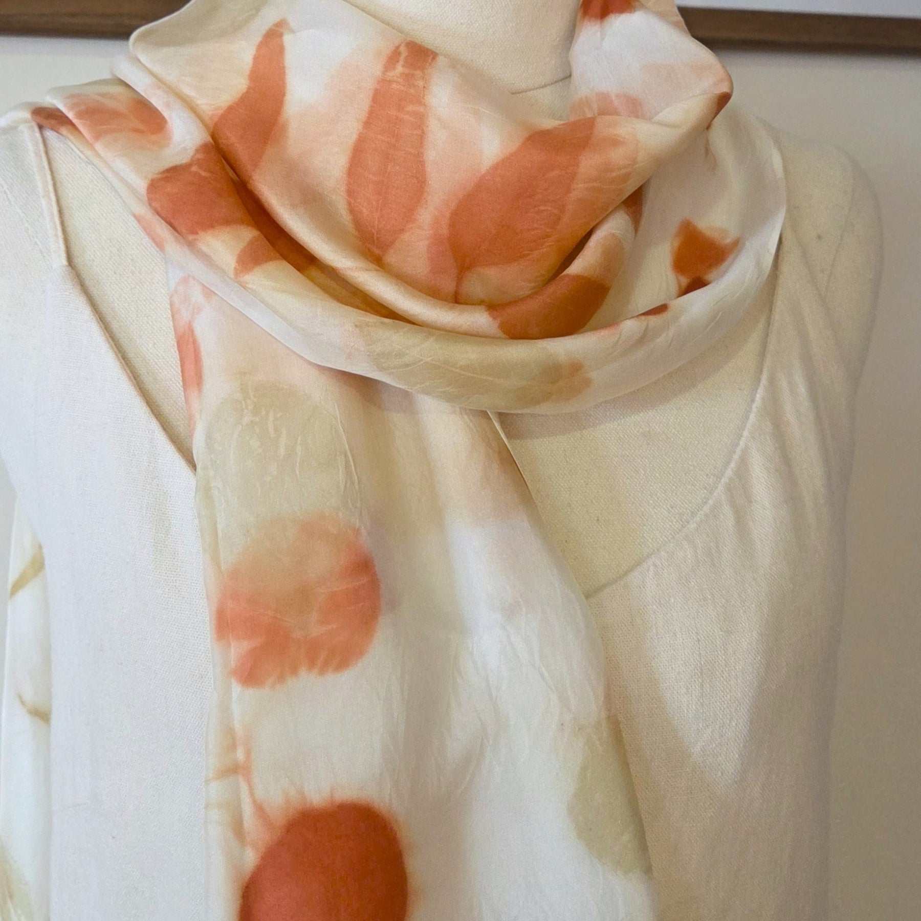 The Amira - Pure Silk Ecoprint Scarf