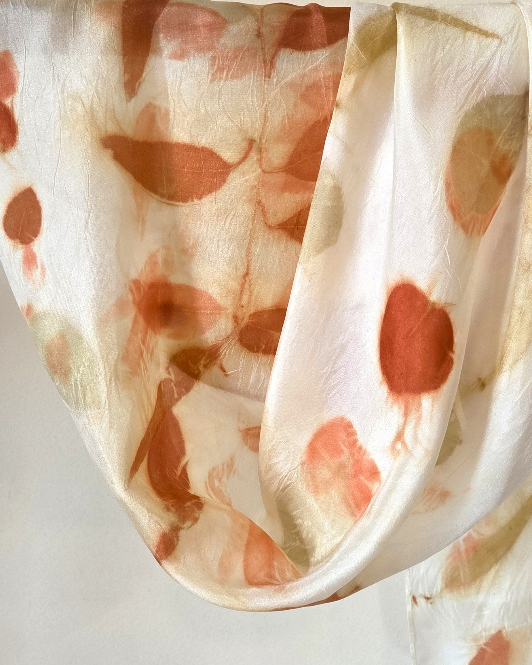 The Amira - Pure Silk Ecoprint Scarf