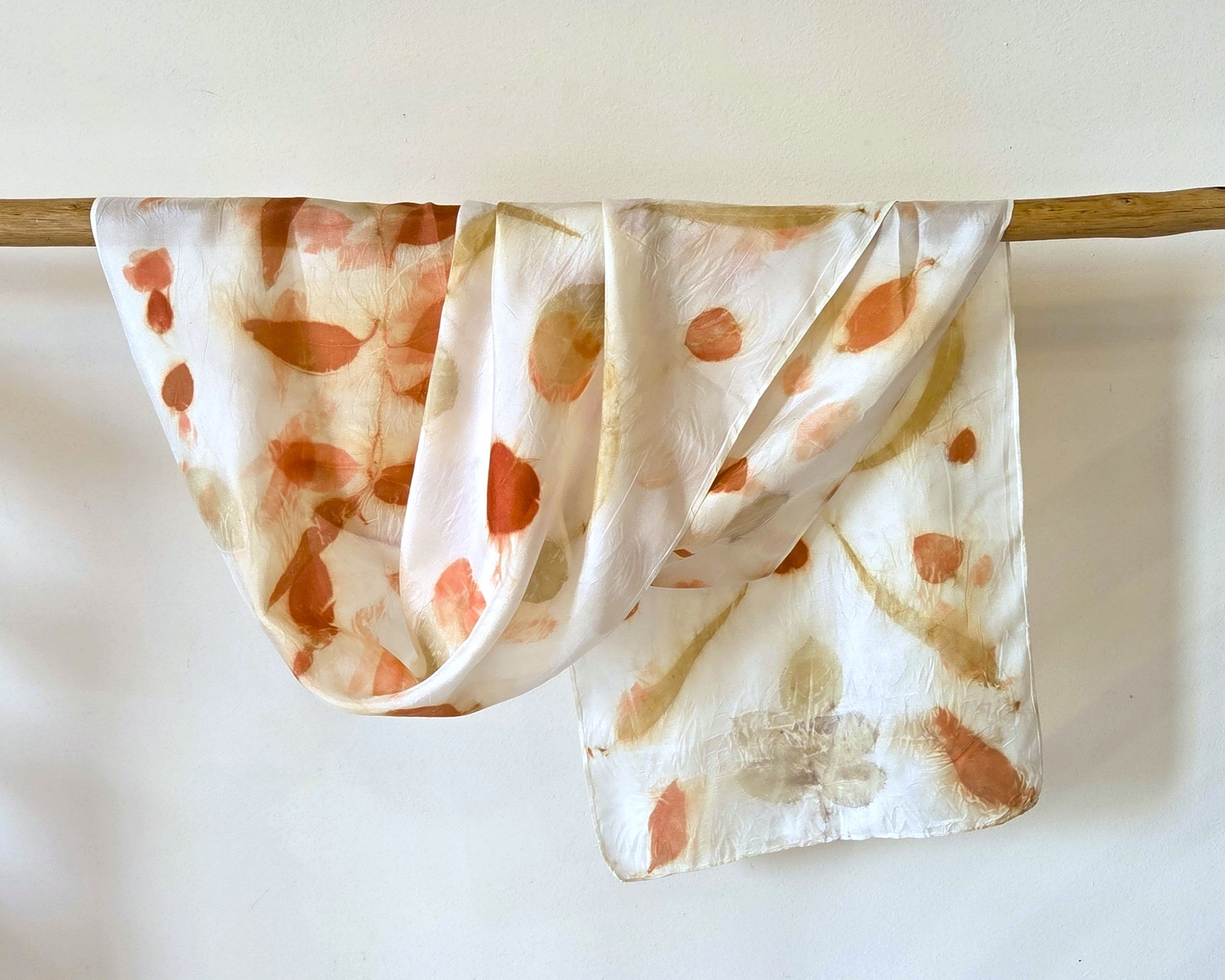 The Amira - Pure Silk Ecoprint Scarf