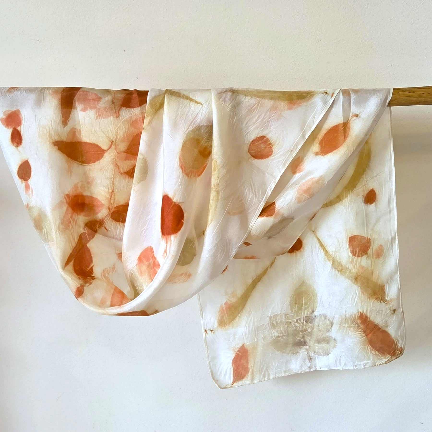 The Amira - Pure Silk Ecoprint Scarf