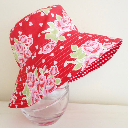 Ready to post- Small size wide brim hats with chin strap- reduced price