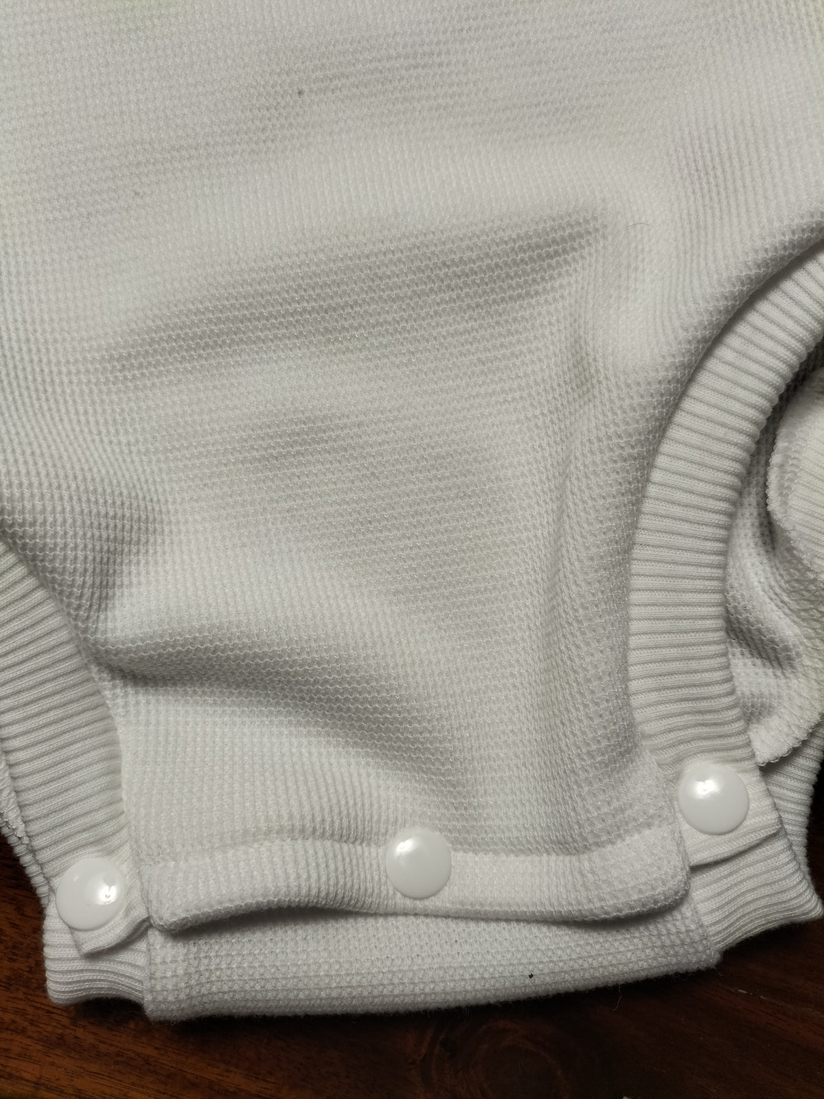White Waffle Knit Romper Suit with Bird