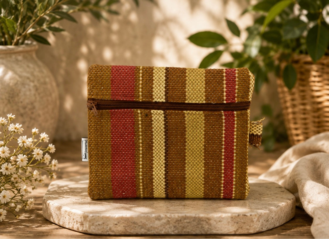 Coin Purse - Mustard Stripes
