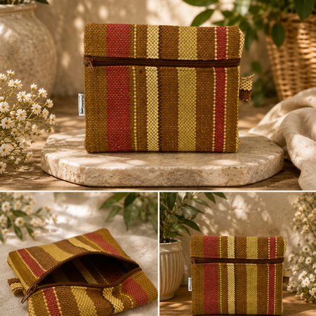 Coin Purse - Mustard Stripes