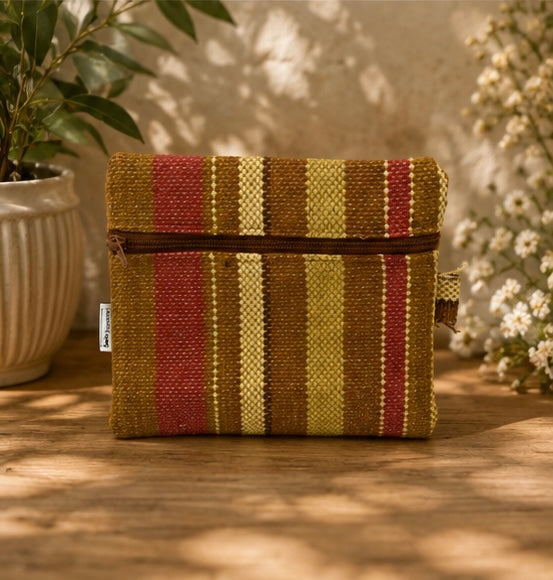 Coin Purse - Mustard Stripes