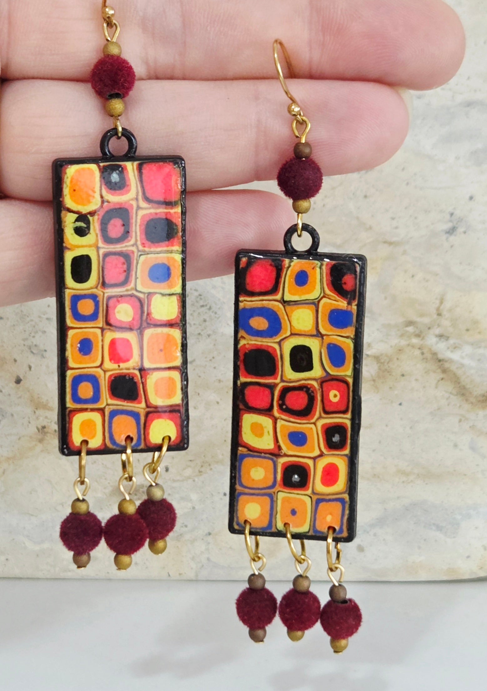 Cane Mosaic Earrings