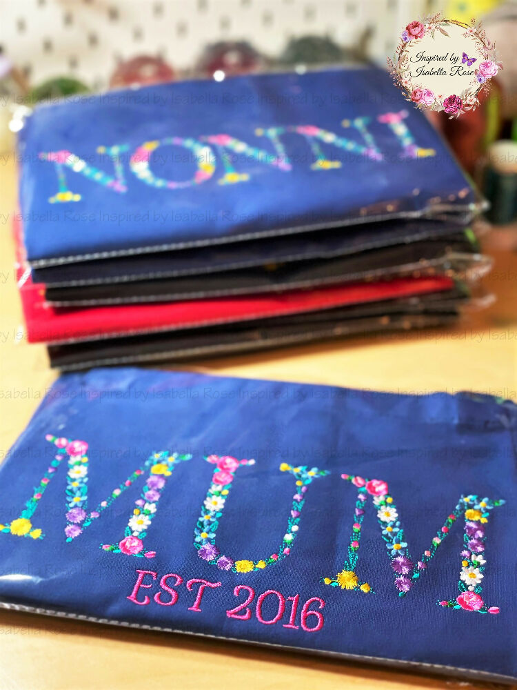 Embroidered Apron, Mothers/Fathers Day Gift, Made to order