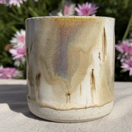 One-of-a-Kind Wheel Thrown Ceramic Cup – Organic Drip Glaze
