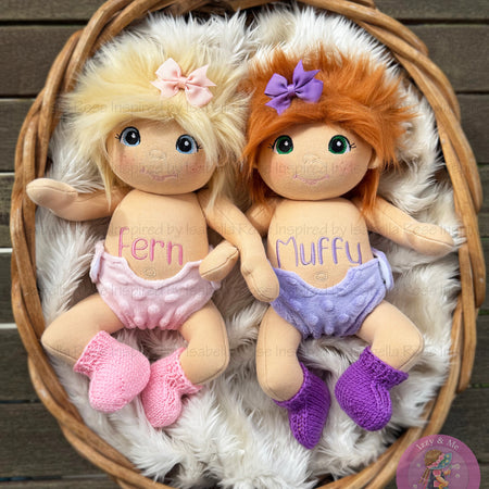 Fabric baby doll, Custom, Add-on accessories, Made to order