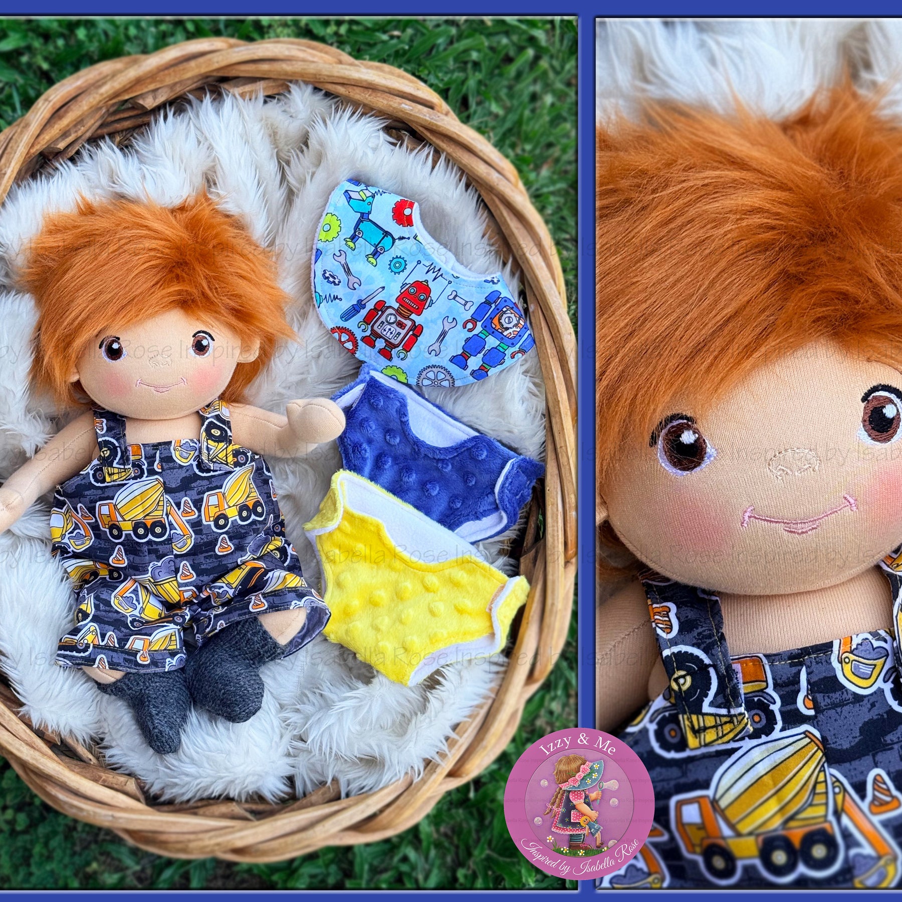 Fabric baby doll, Custom, Add-on accessories, Made to order
