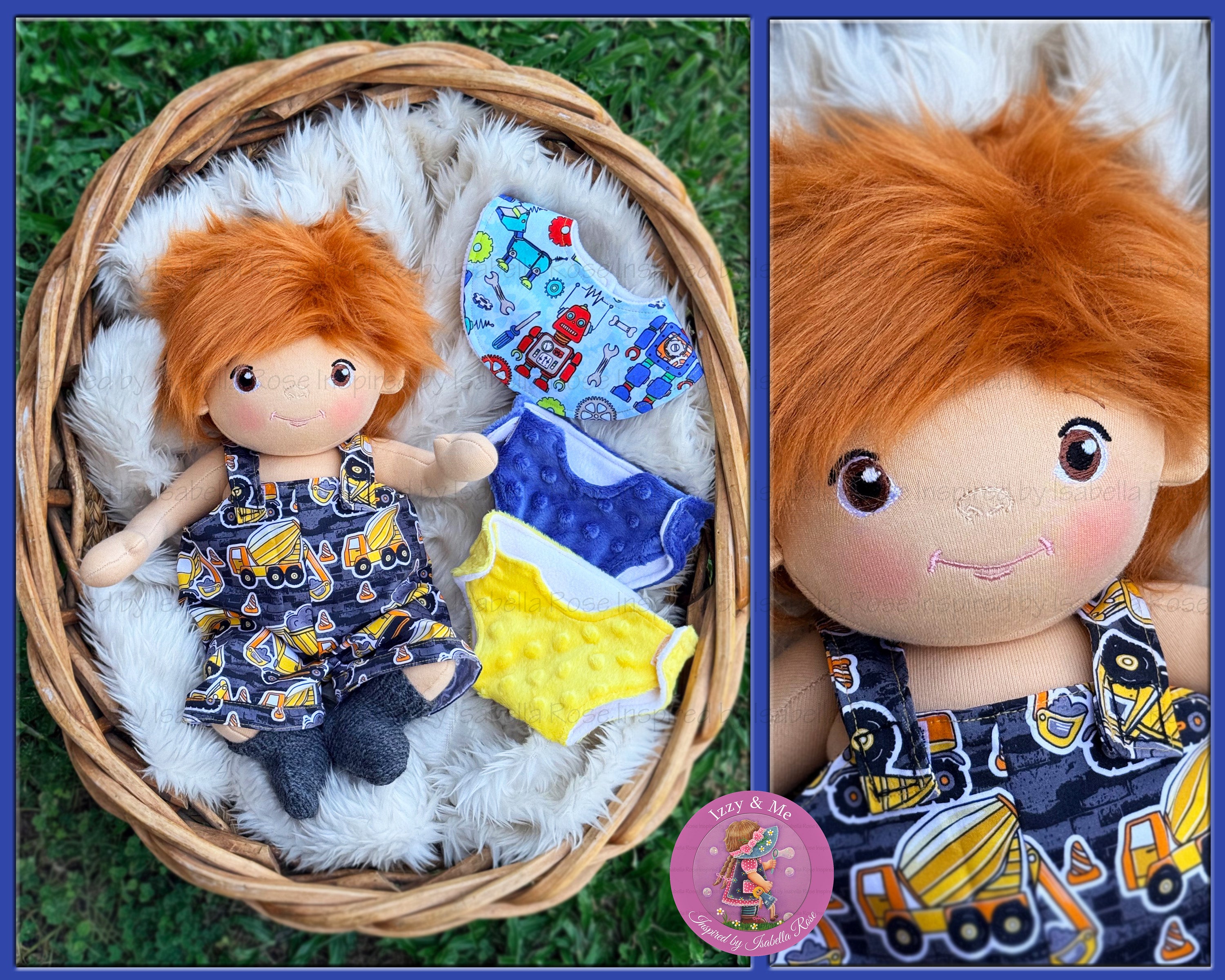 Fabric baby doll, Custom, Add-on accessories, Made to order