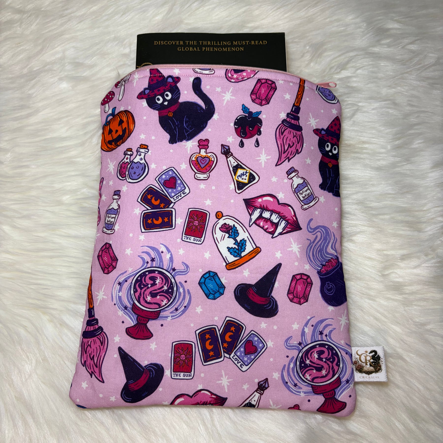 Book Sleeve with Zipper | 🔮 Pink Potion Party