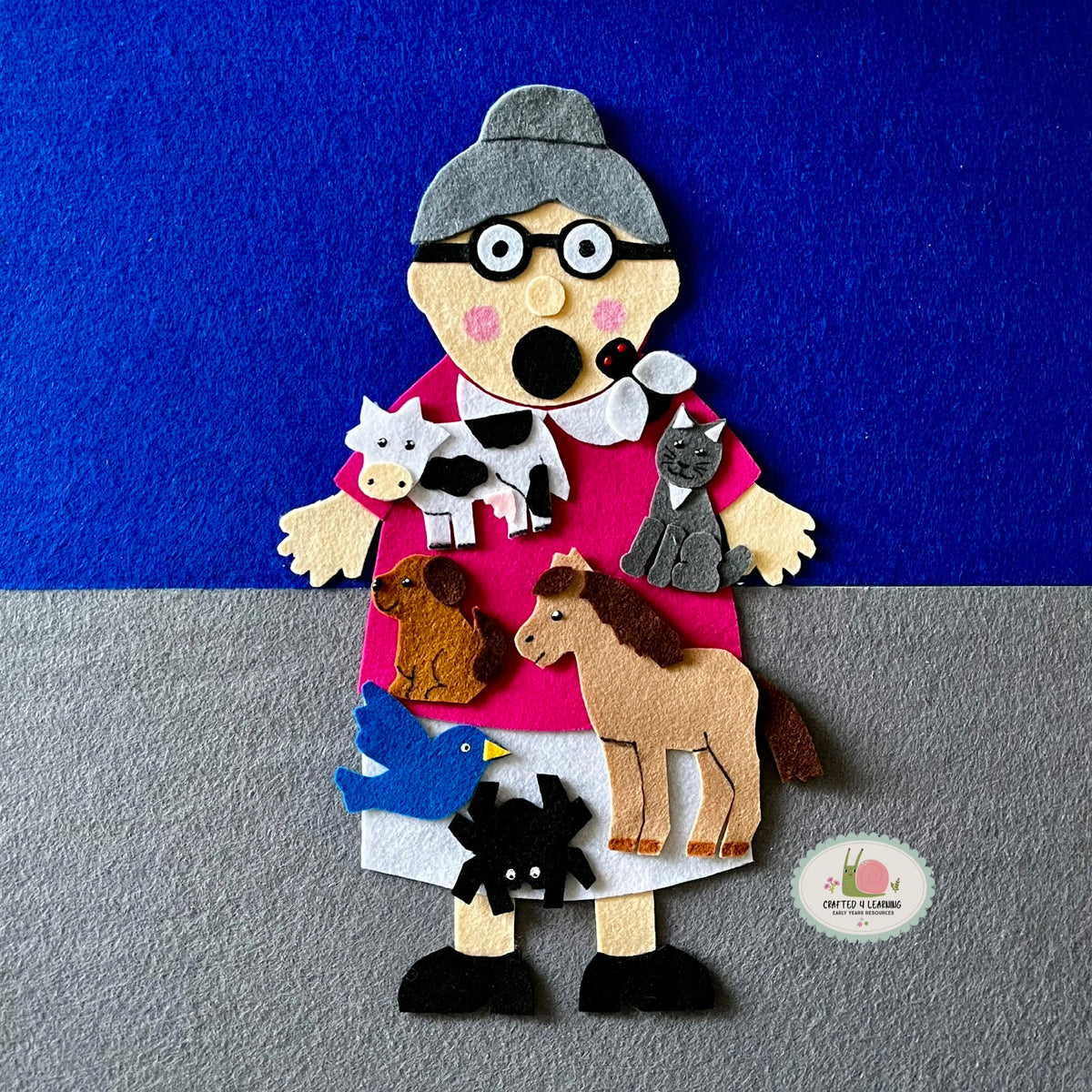The Old Lady Who Swallowed a Fly - Felt Board Set