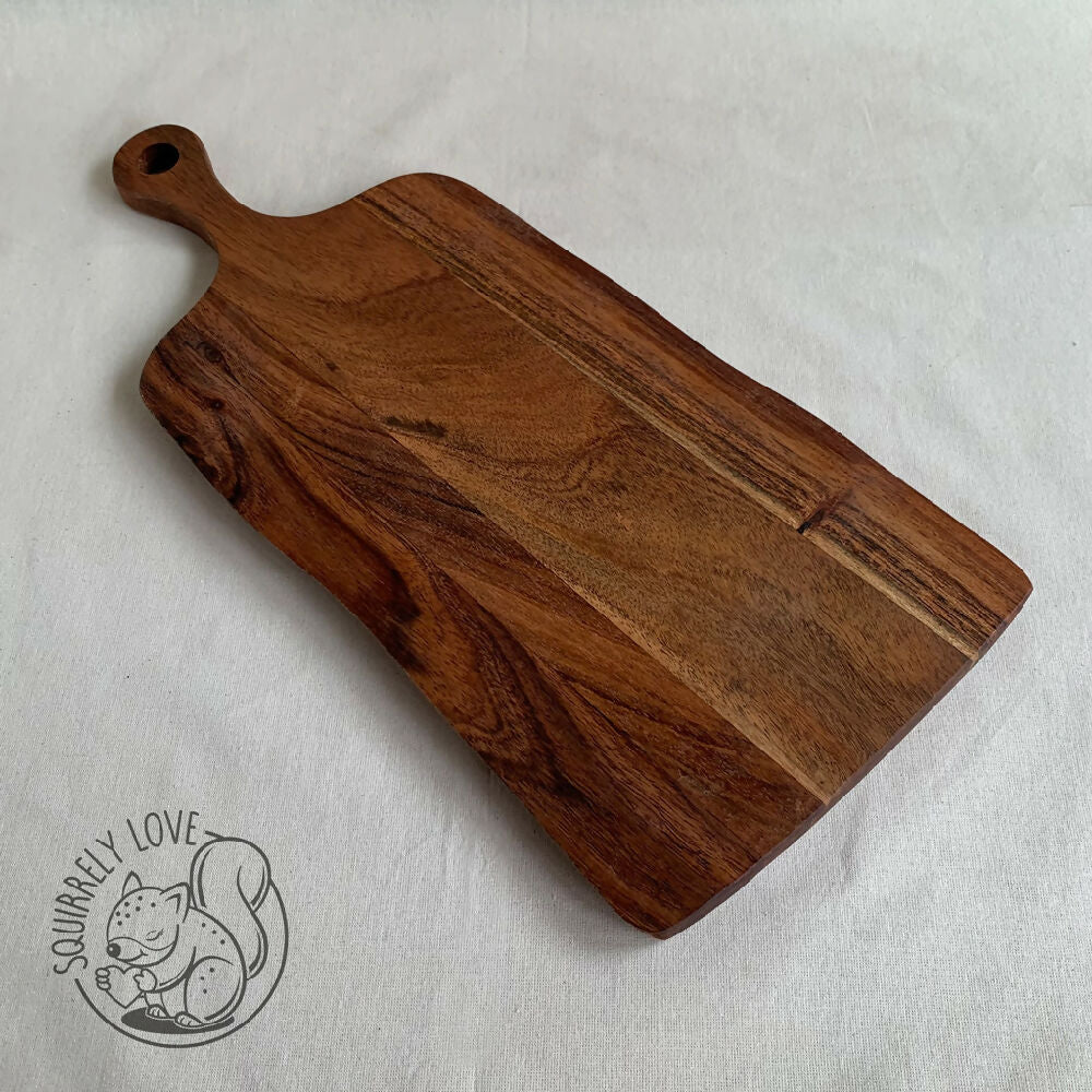 Personalised Engraved Recipe Board | Size: 170 x 320 ex handle