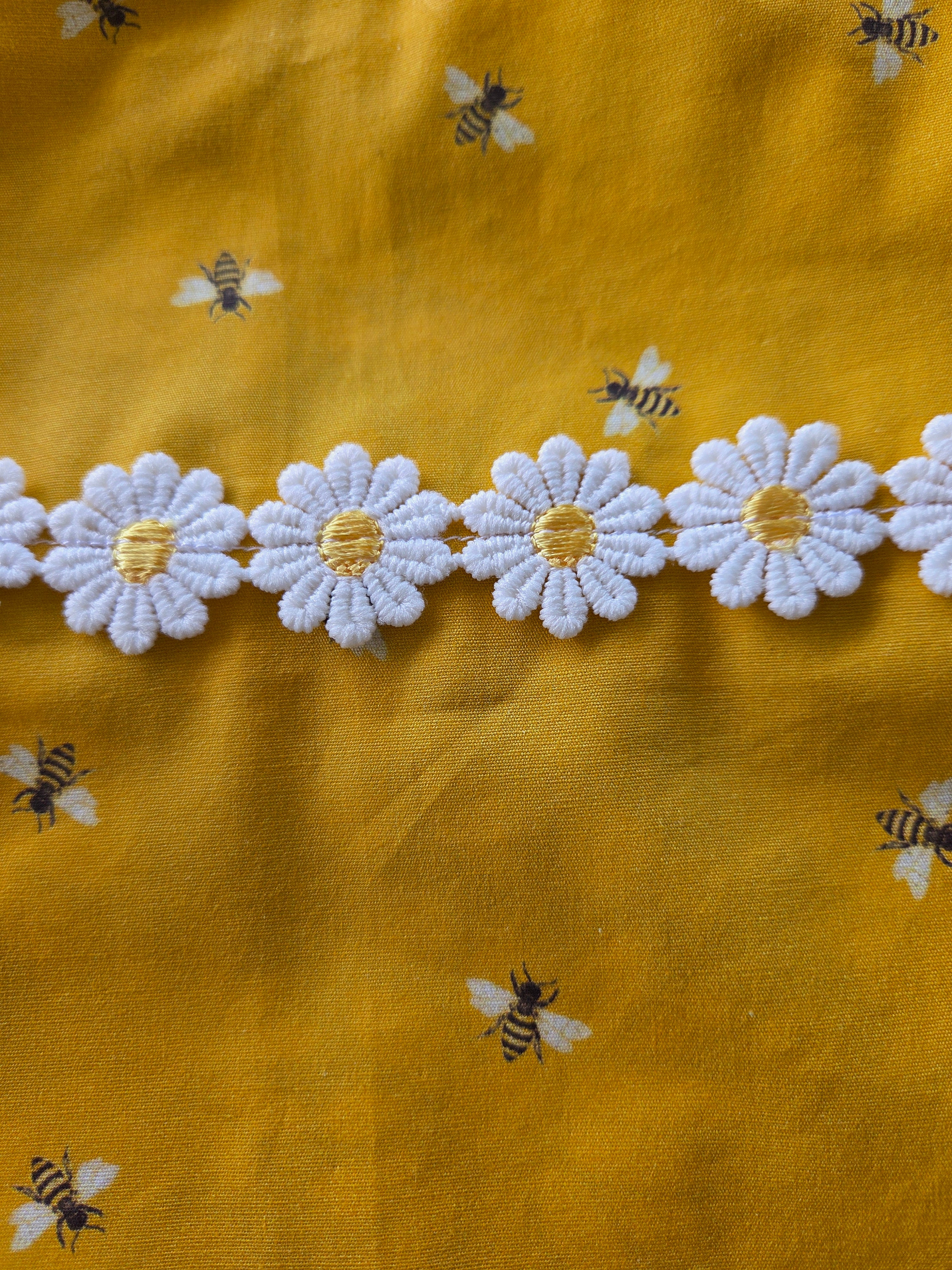 "Retro Daisies" Reversible Pinafore Dress - Size 2 Years