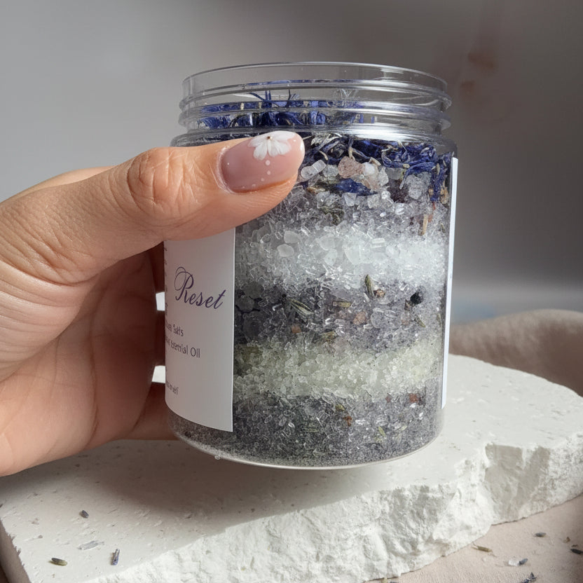 Lavender Reset Bath Salt | Lavender Essential Oil Mineral Bath Soak
