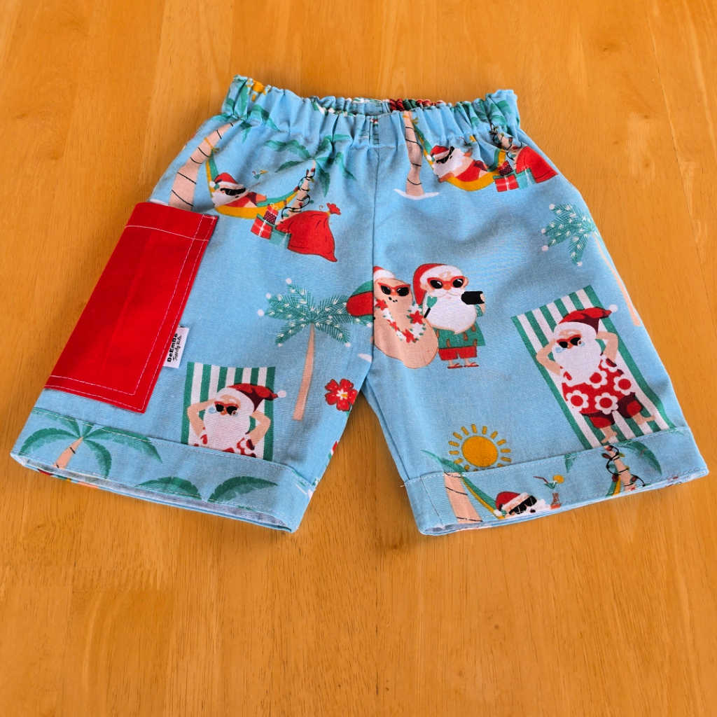 Handmade Christmas Shorts | Size 1 & 2 Years | Beach Theme