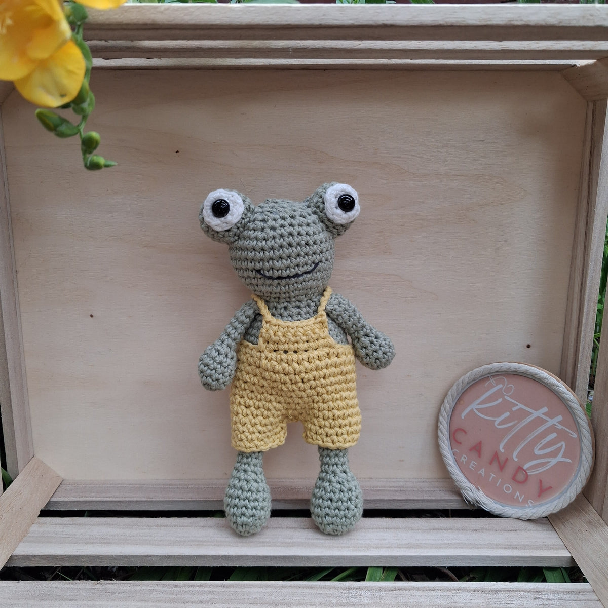 Handmade Crochet Frog - 100% Cotton