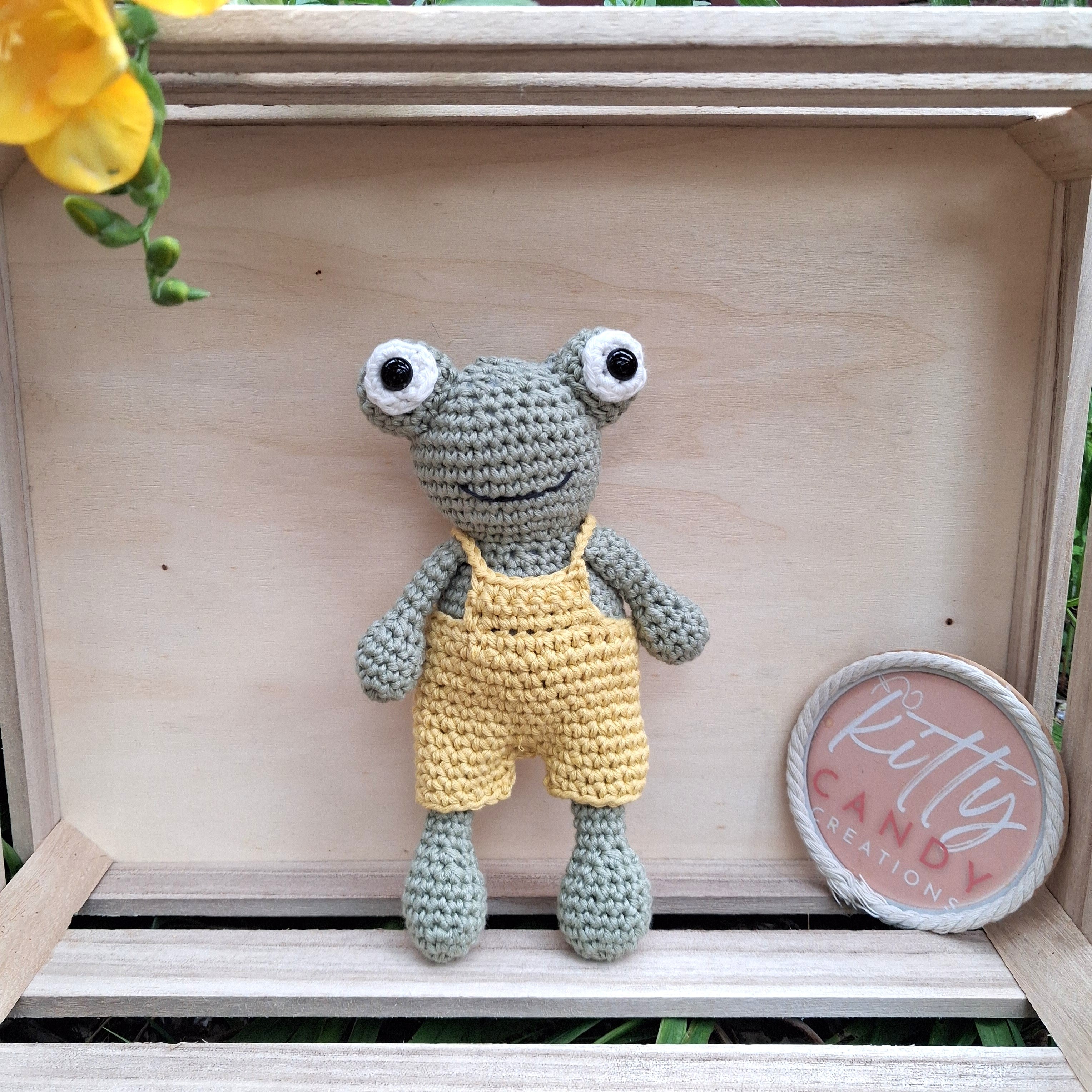 Handmade Crochet Frog - 100% Cotton