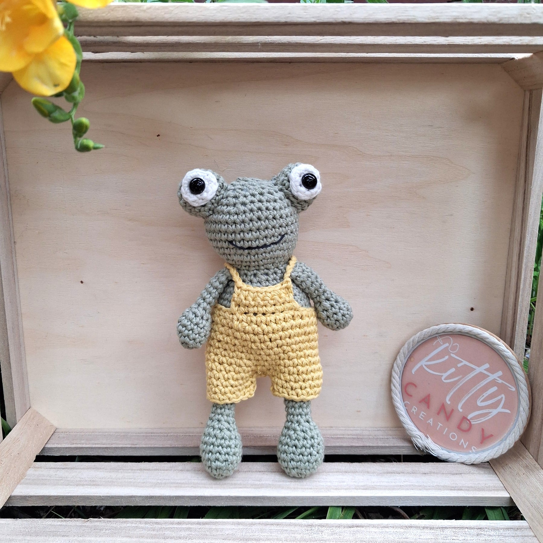 Handmade Crochet Frog - 100% Cotton