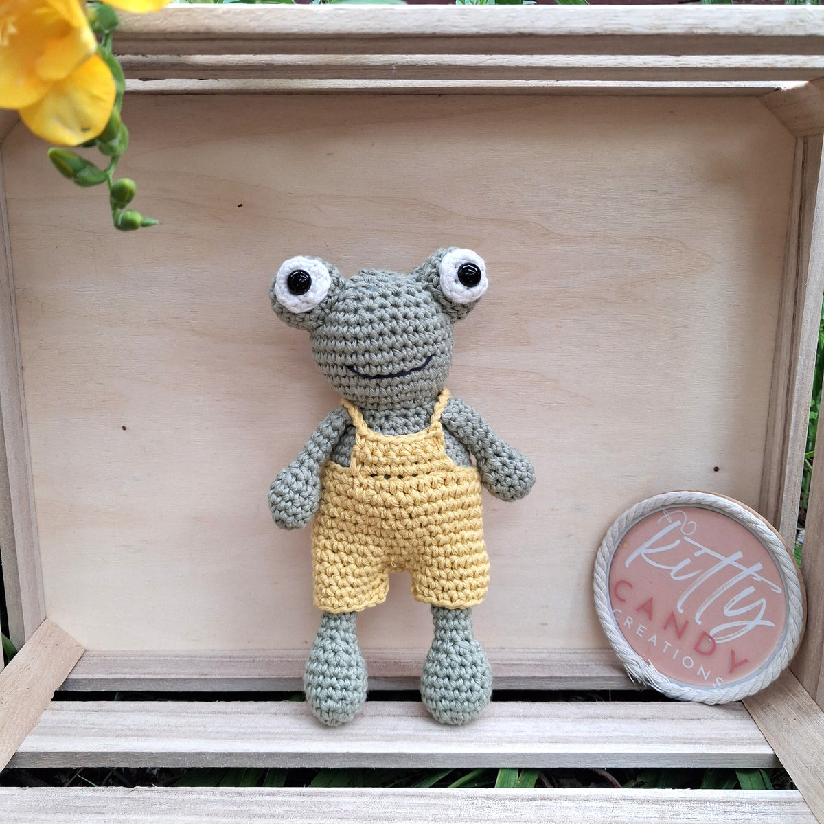 Handmade Crochet Frog - 100% Cotton