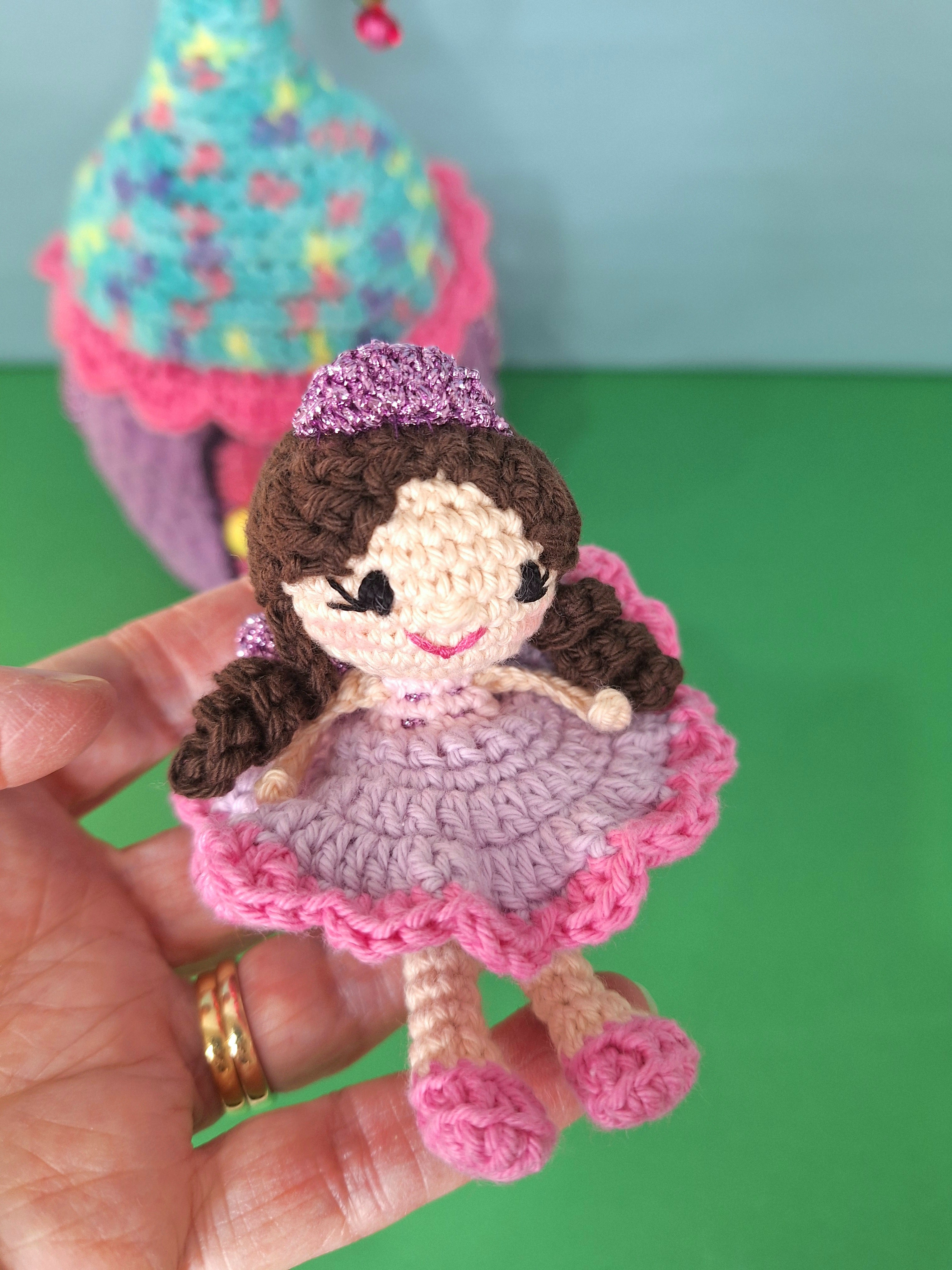 Enchanted Crochet Fairy House Play Set with Two Fairies