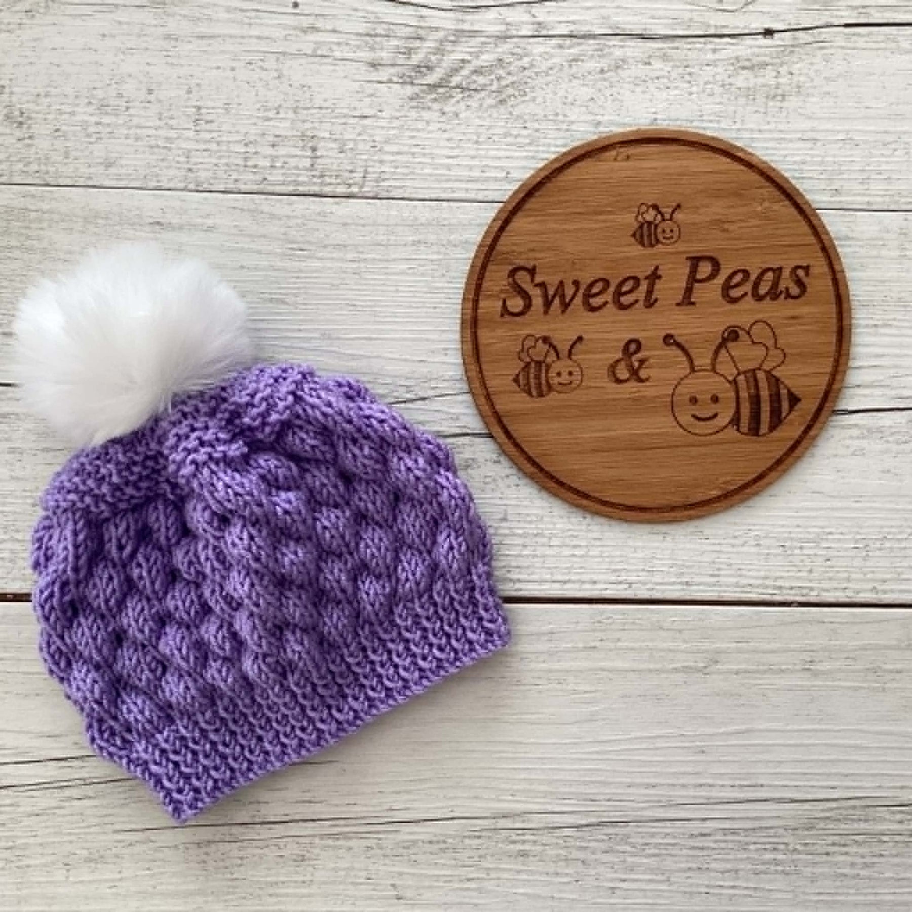Hand Knitted Baby Bubble Cardigan & Hat