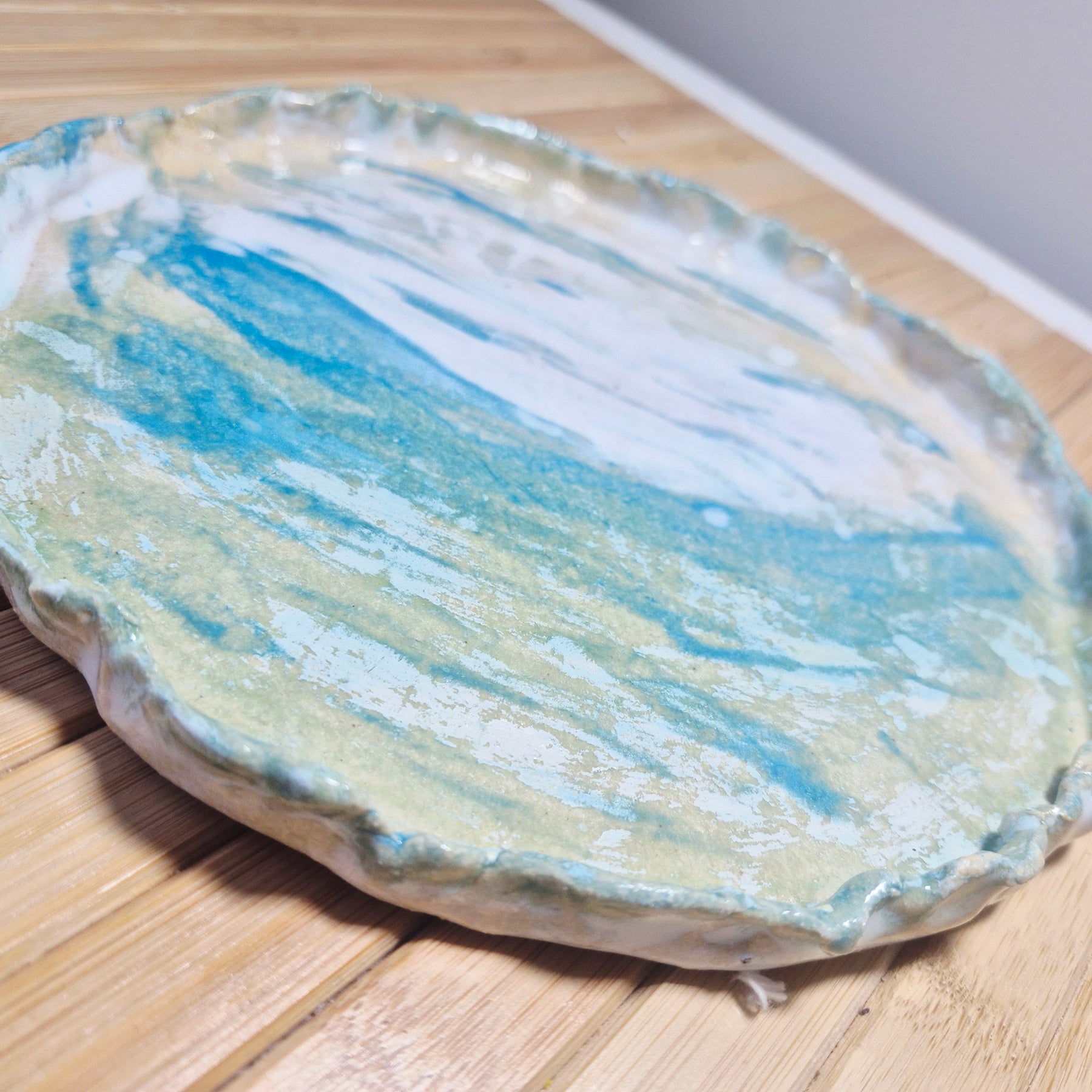The Surfing Plate – Handmade Ceramic Ocean Inspired Serving Dish