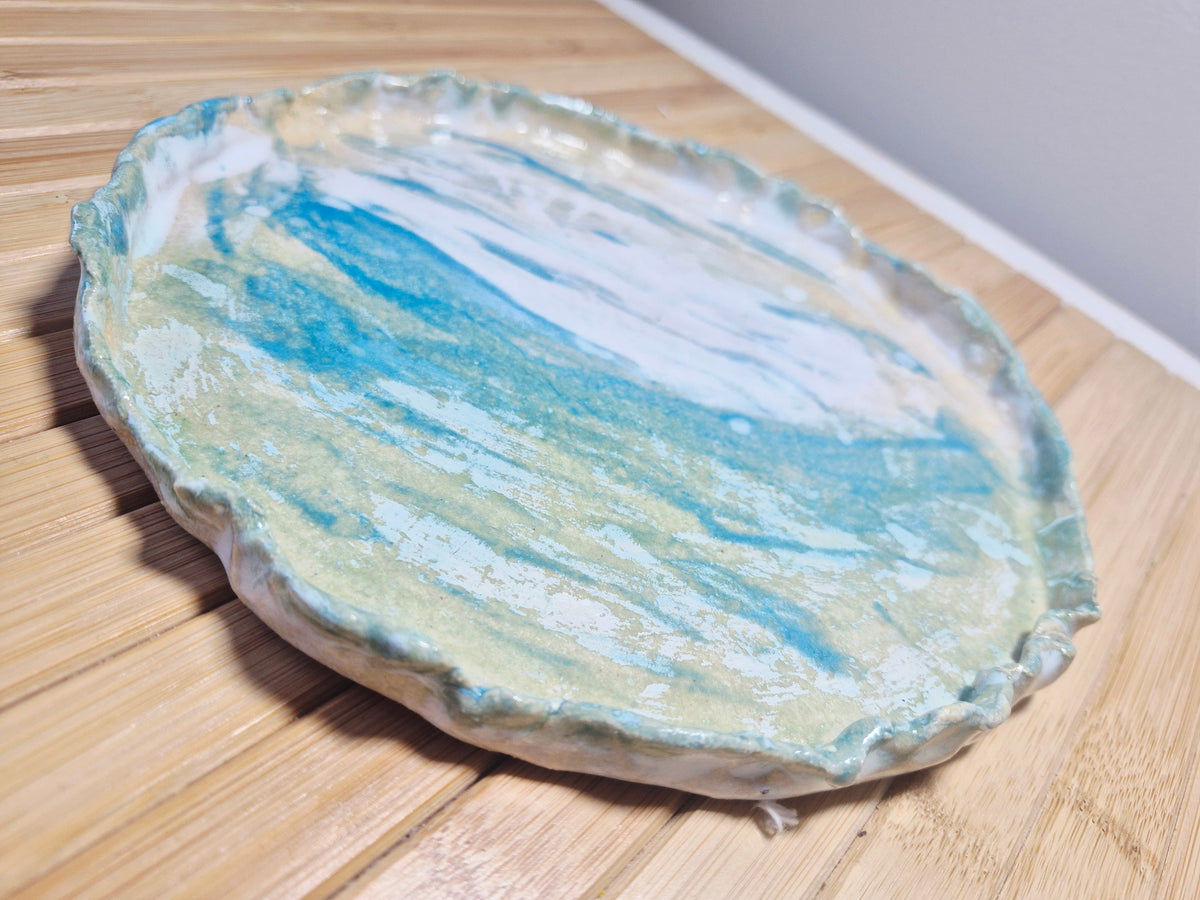 The Surfing Plate – Handmade Ceramic Ocean Inspired Serving Dish