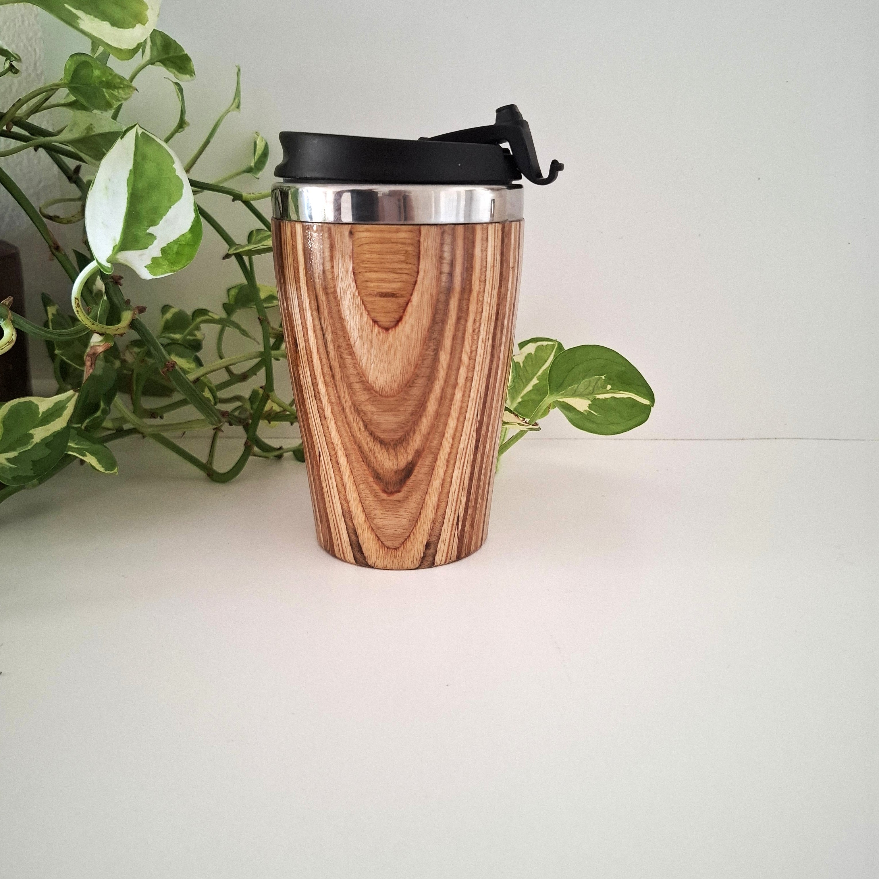 Handmade Wooden Travel Mug: Insulated Eco-Friendly Coffee Tumbler