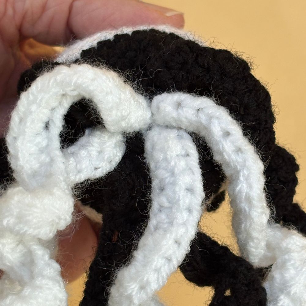 'Ollie' Crochet Octopus - Black & White Contrast