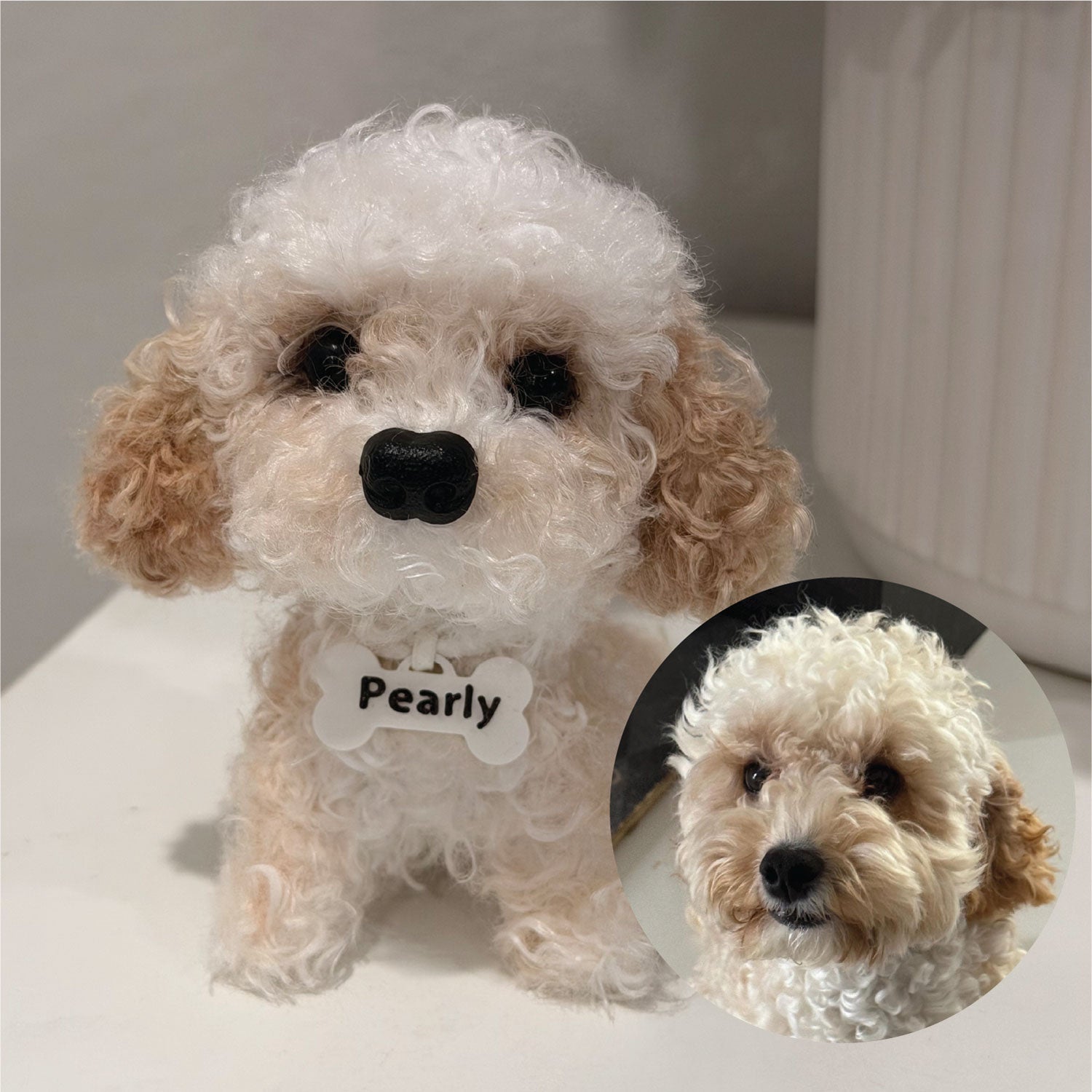 Custom Dog Replica from Photo, Poseable Art Doll, Pet Memorial Keepsake - Handmade Soft Sculpture, Personalised Plushie Ornament