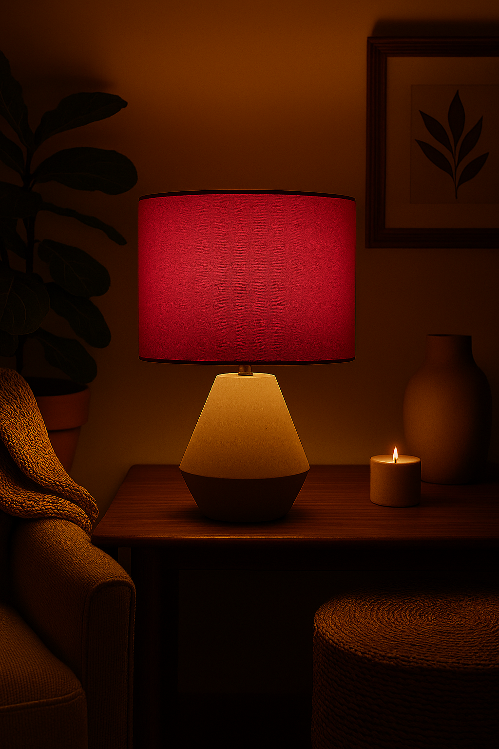 Birds Trail double side drum lampshade