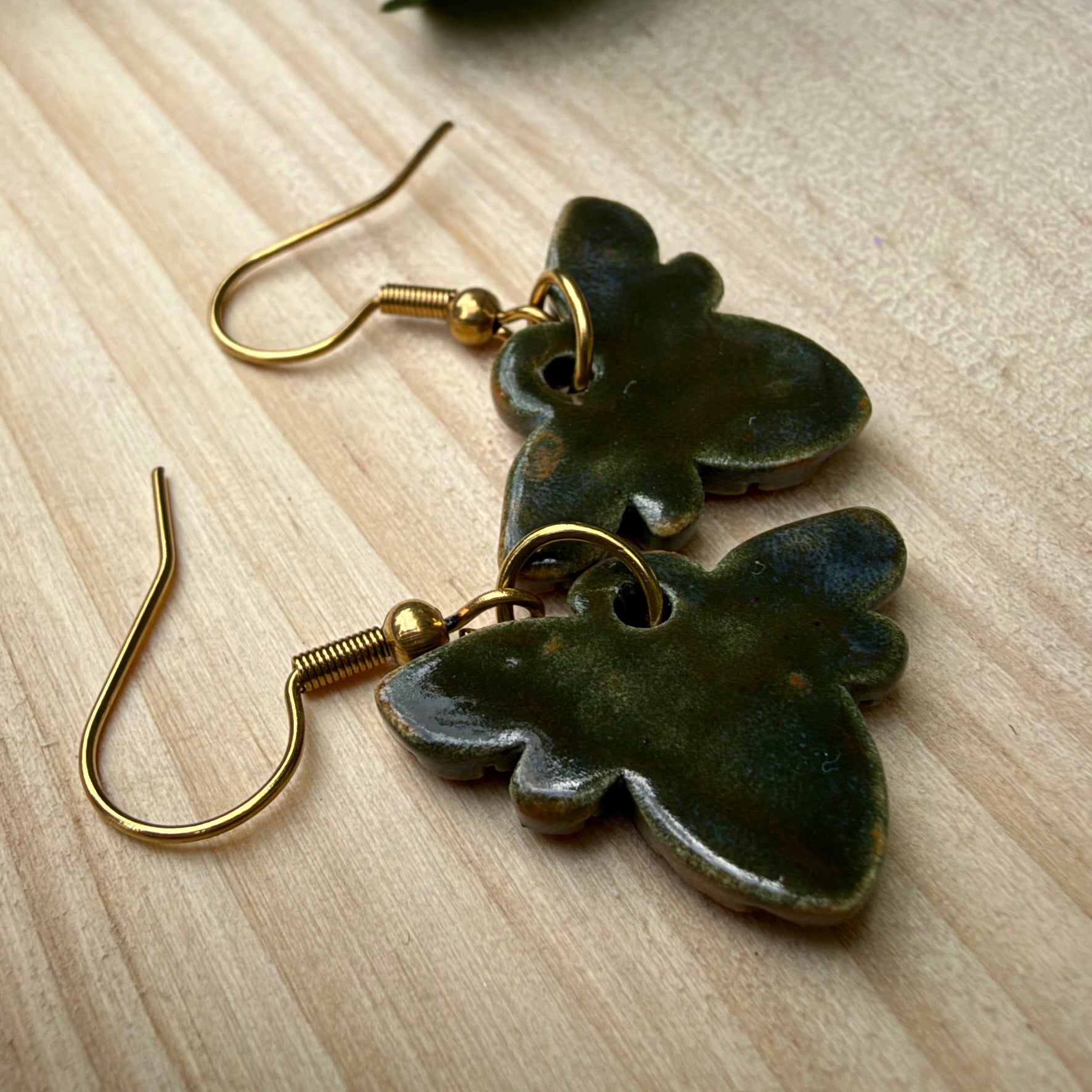 Ceramic Bee Earrings - Lightweight