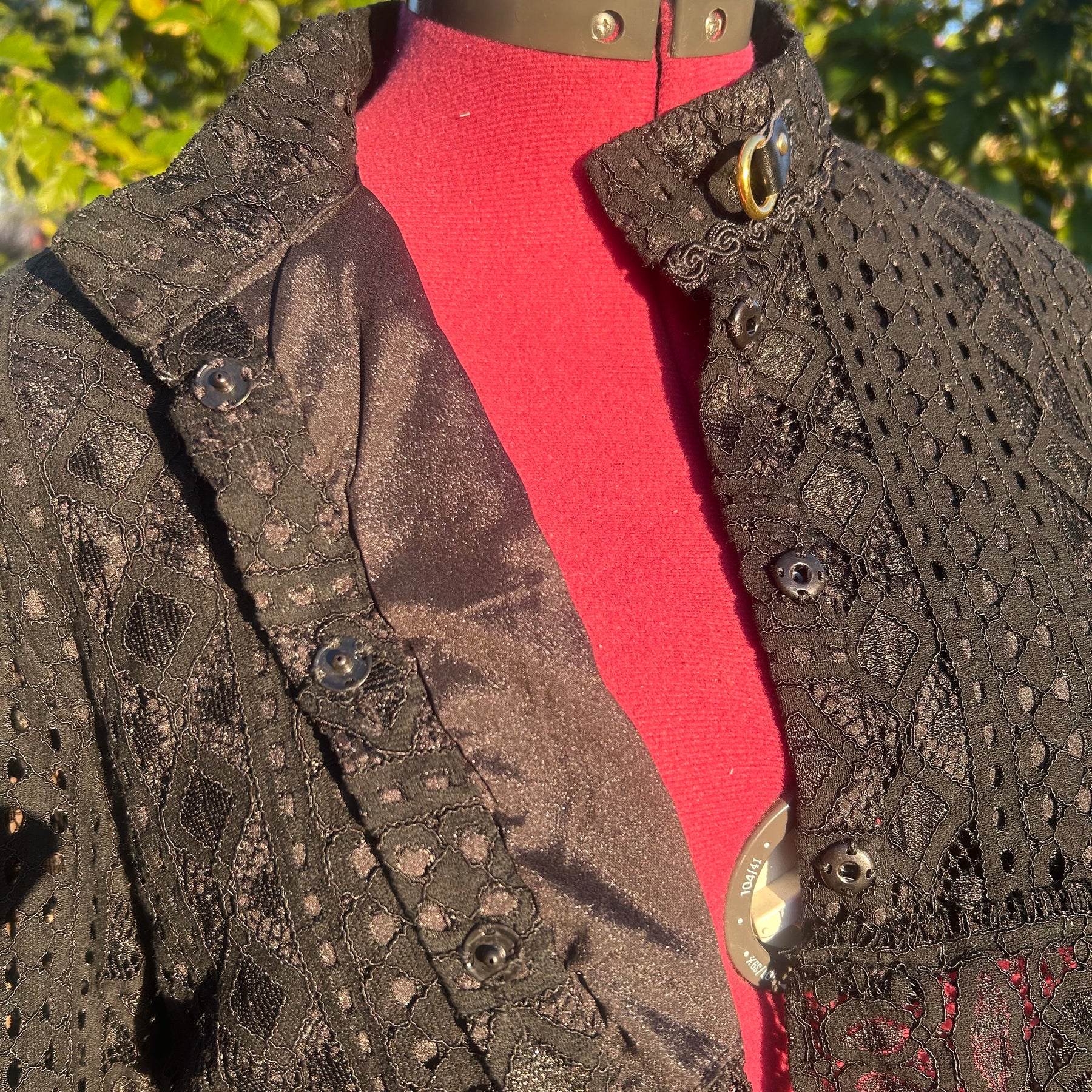 Upcycled Black Lace Bolero Layered Sleeves