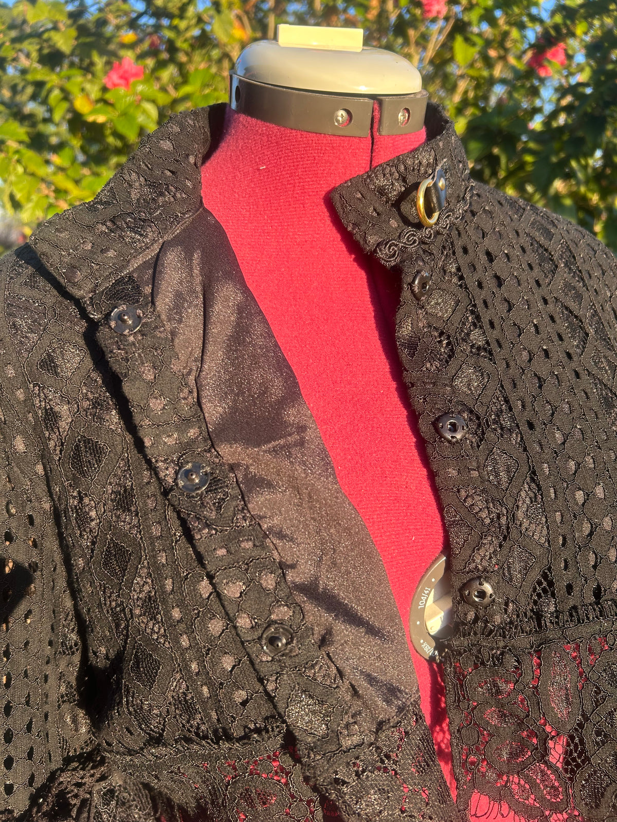Upcycled Black Lace Bolero Layered Sleeves