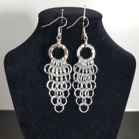 Chandelier chainmail earrings